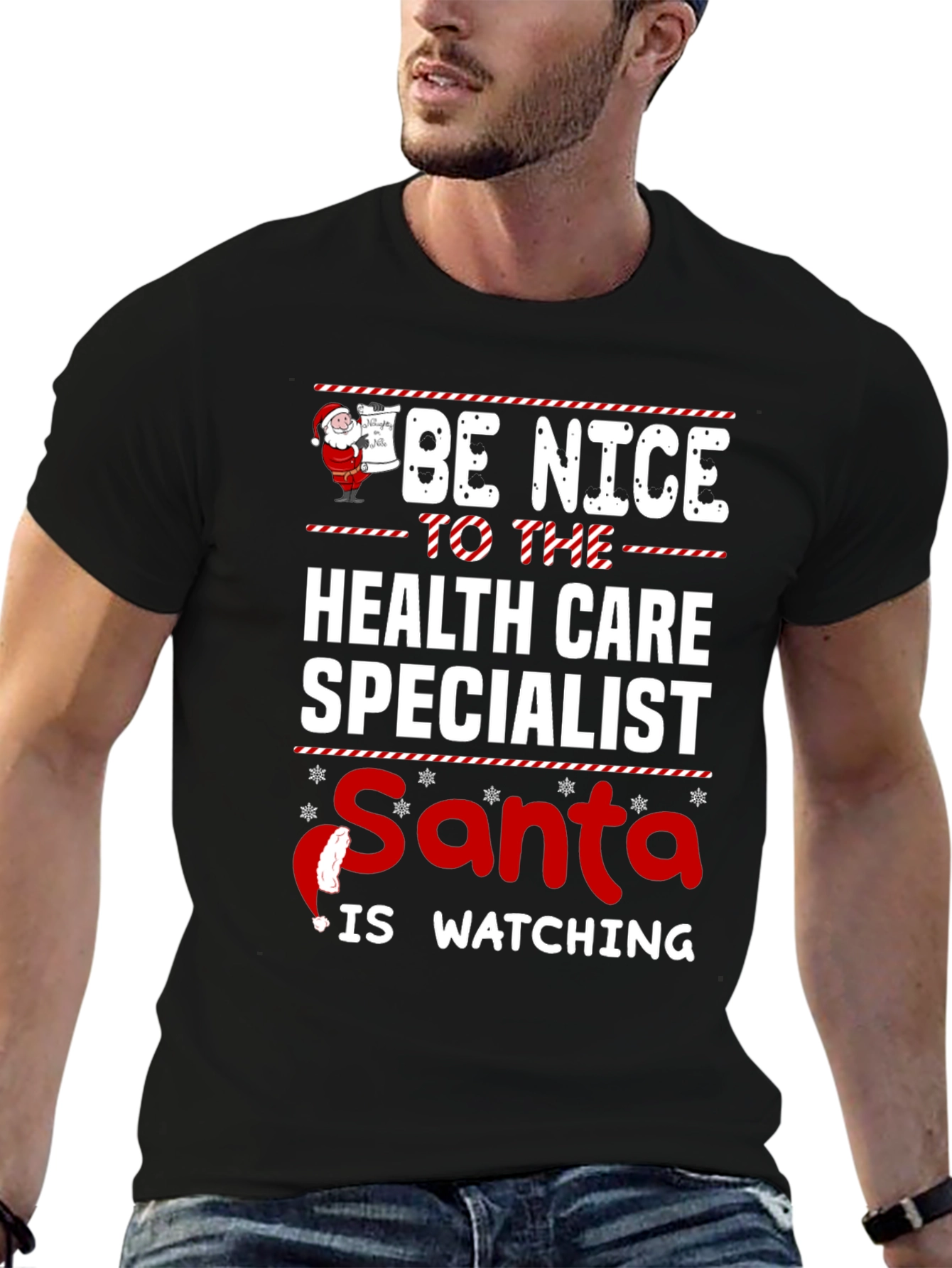 Health Care Specialist Santa Holiday T-Shirt