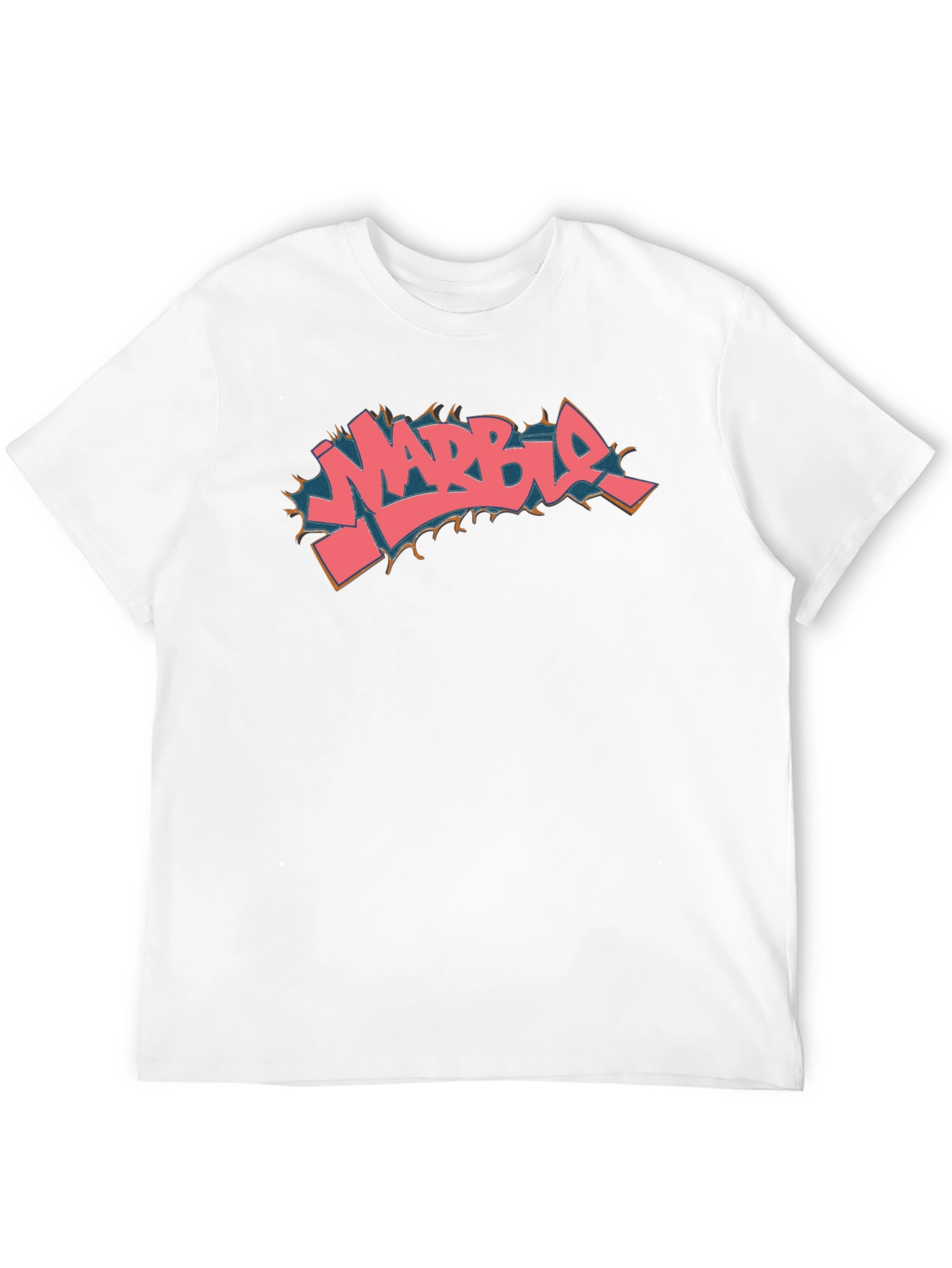 Marble Graffiti Style Black T-Shirt