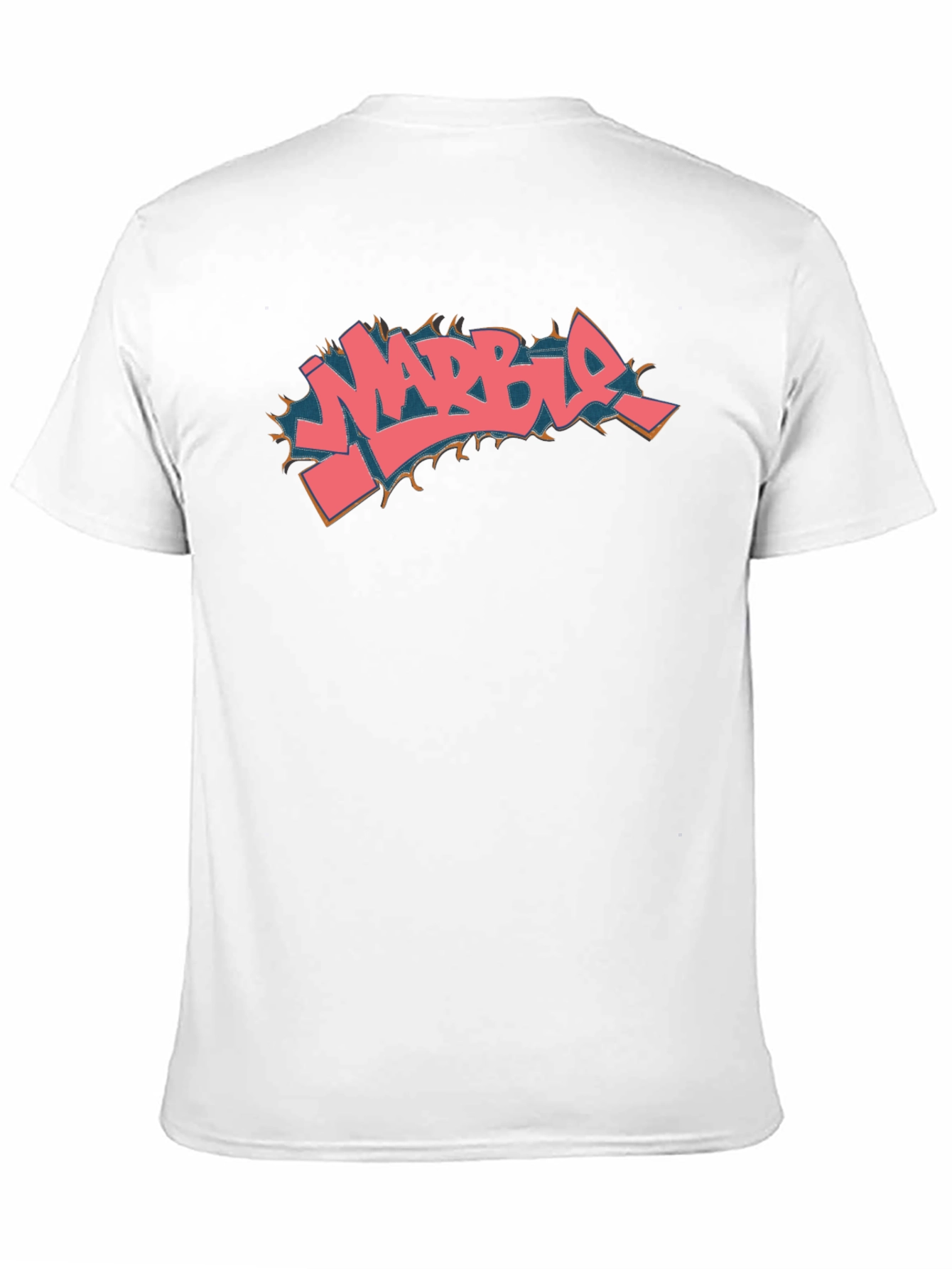 Marble Graffiti Style Black T-Shirt