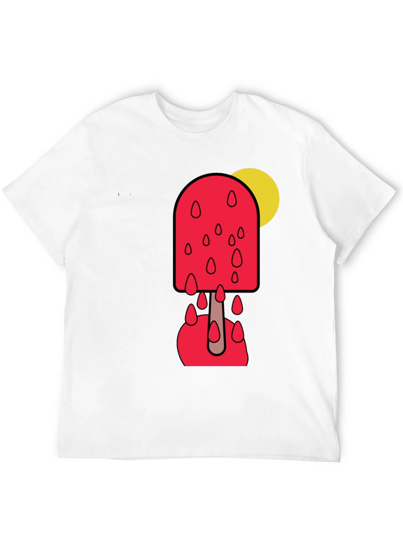 Melting Popsicle Graphic Tee - Stylish Black T-Shirt