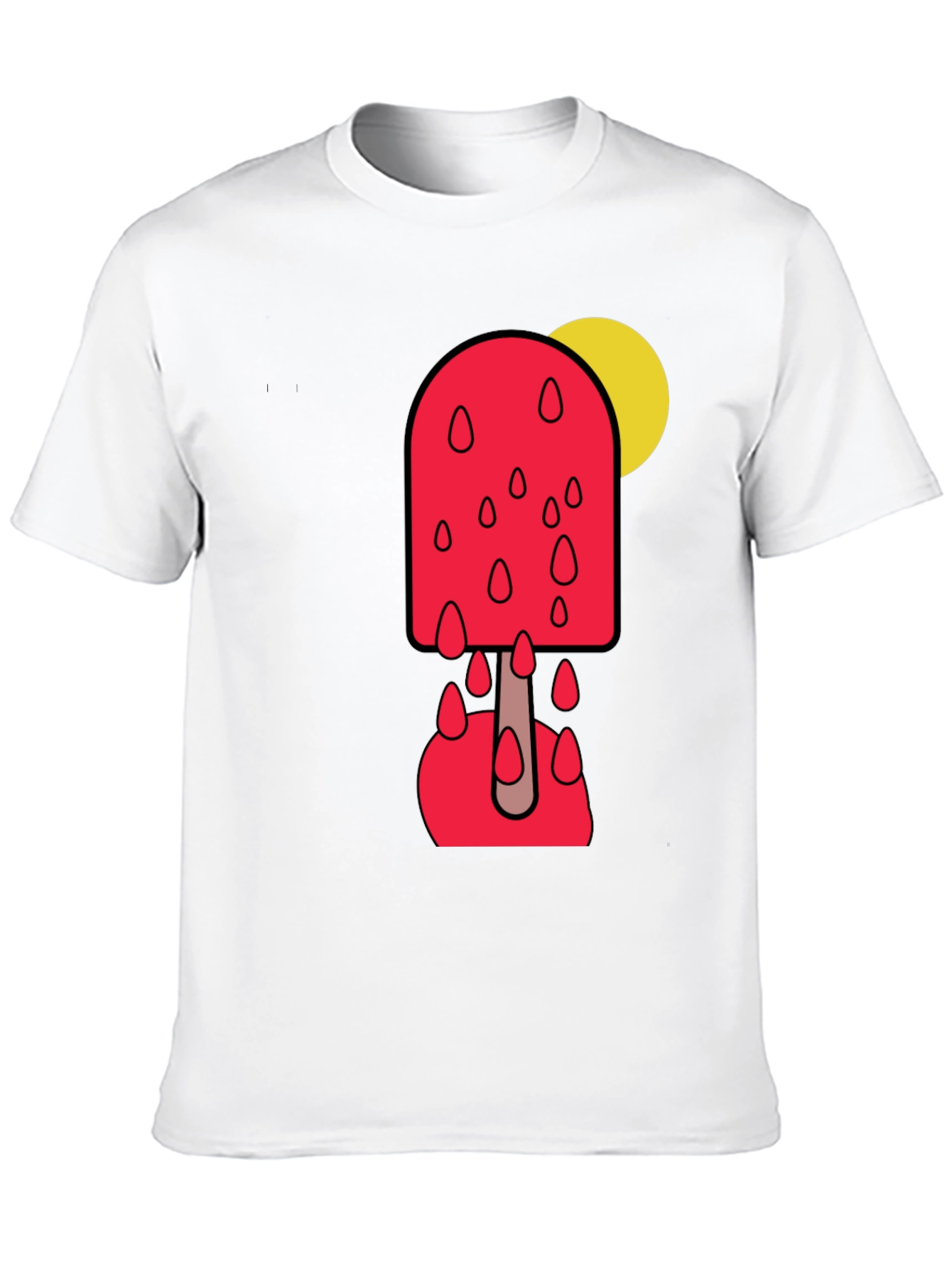 Melting Popsicle Graphic Tee - Stylish Black T-Shirt