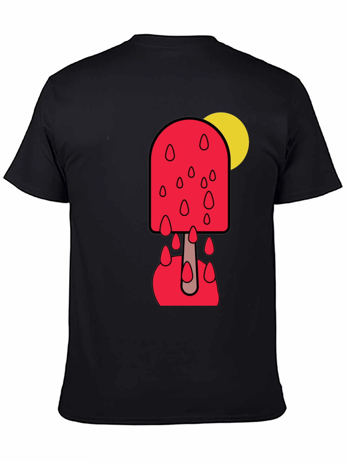 Melting Popsicle Graphic Tee - Stylish Black T-Shirt