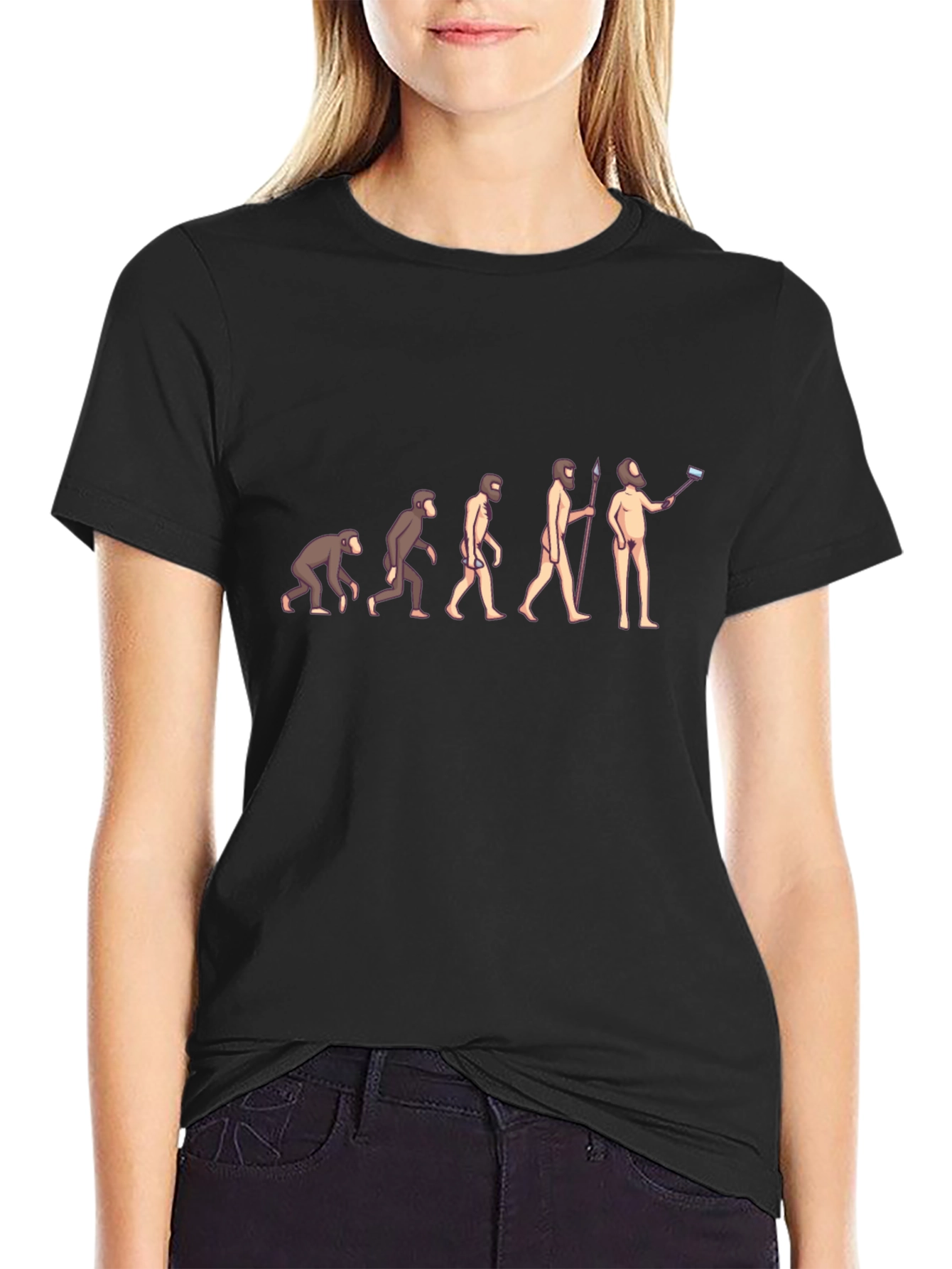Evolution of Selfie T-Shirt - Black