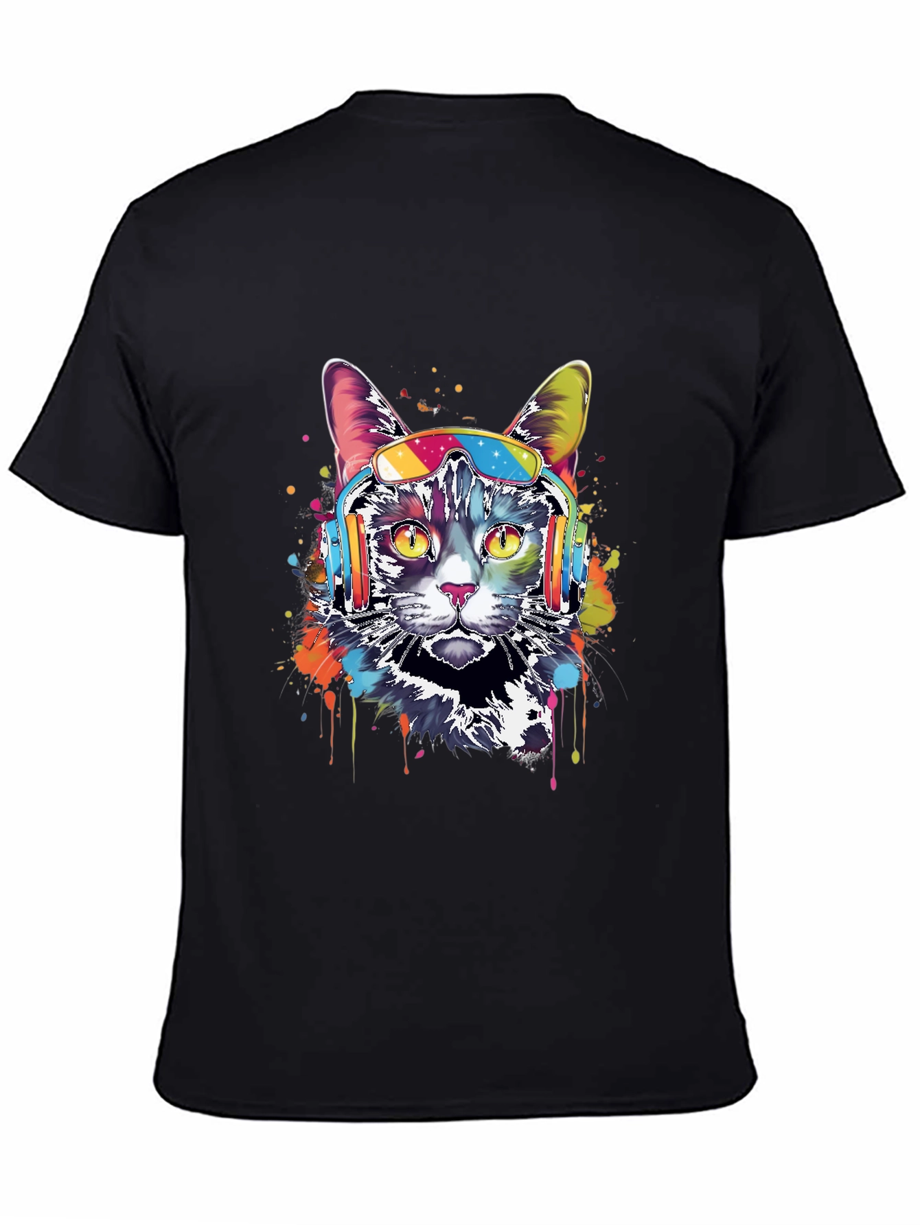Cool Cat Headphones Graphic Tee