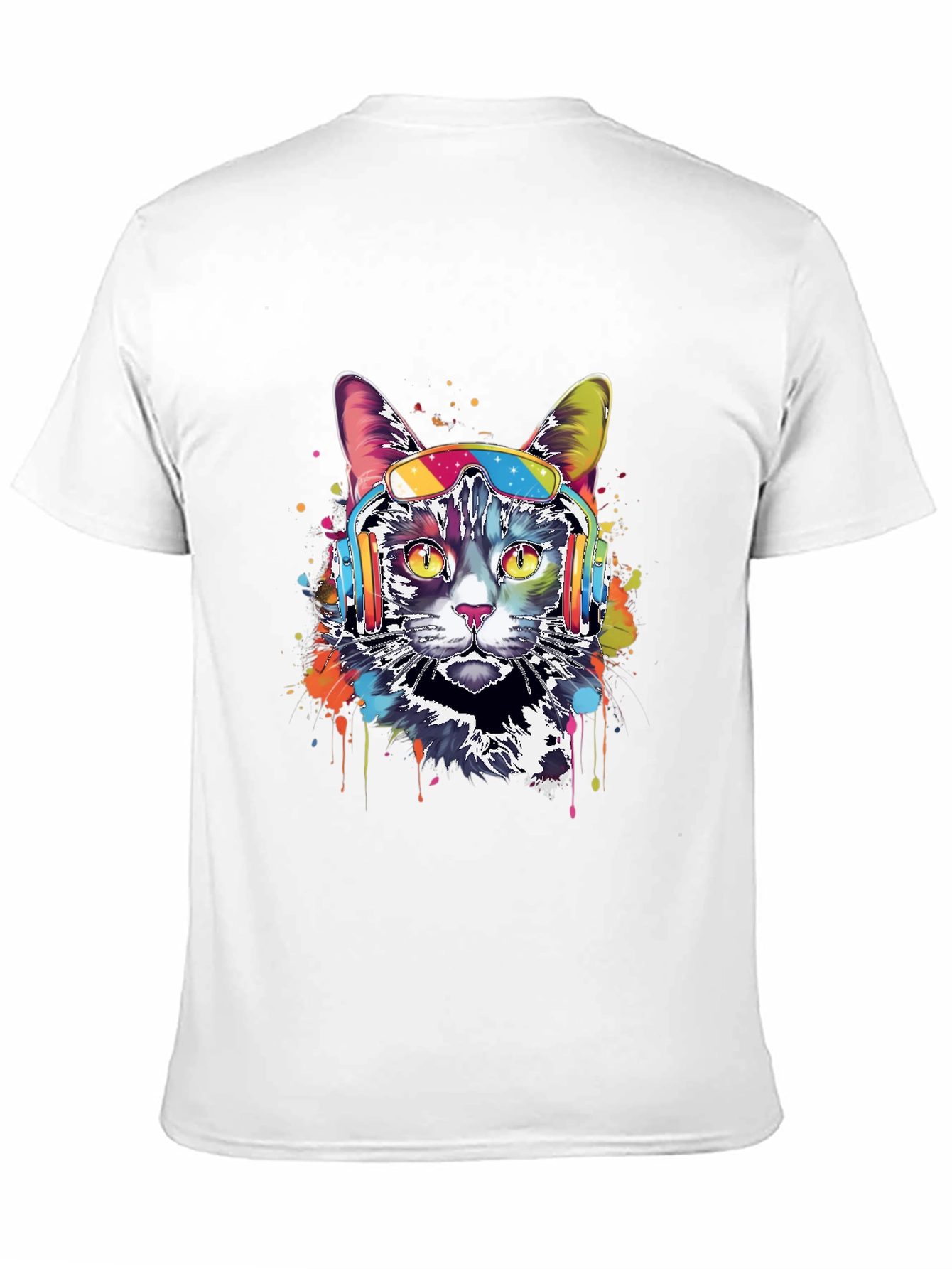 Cool Cat Headphones Graphic Tee