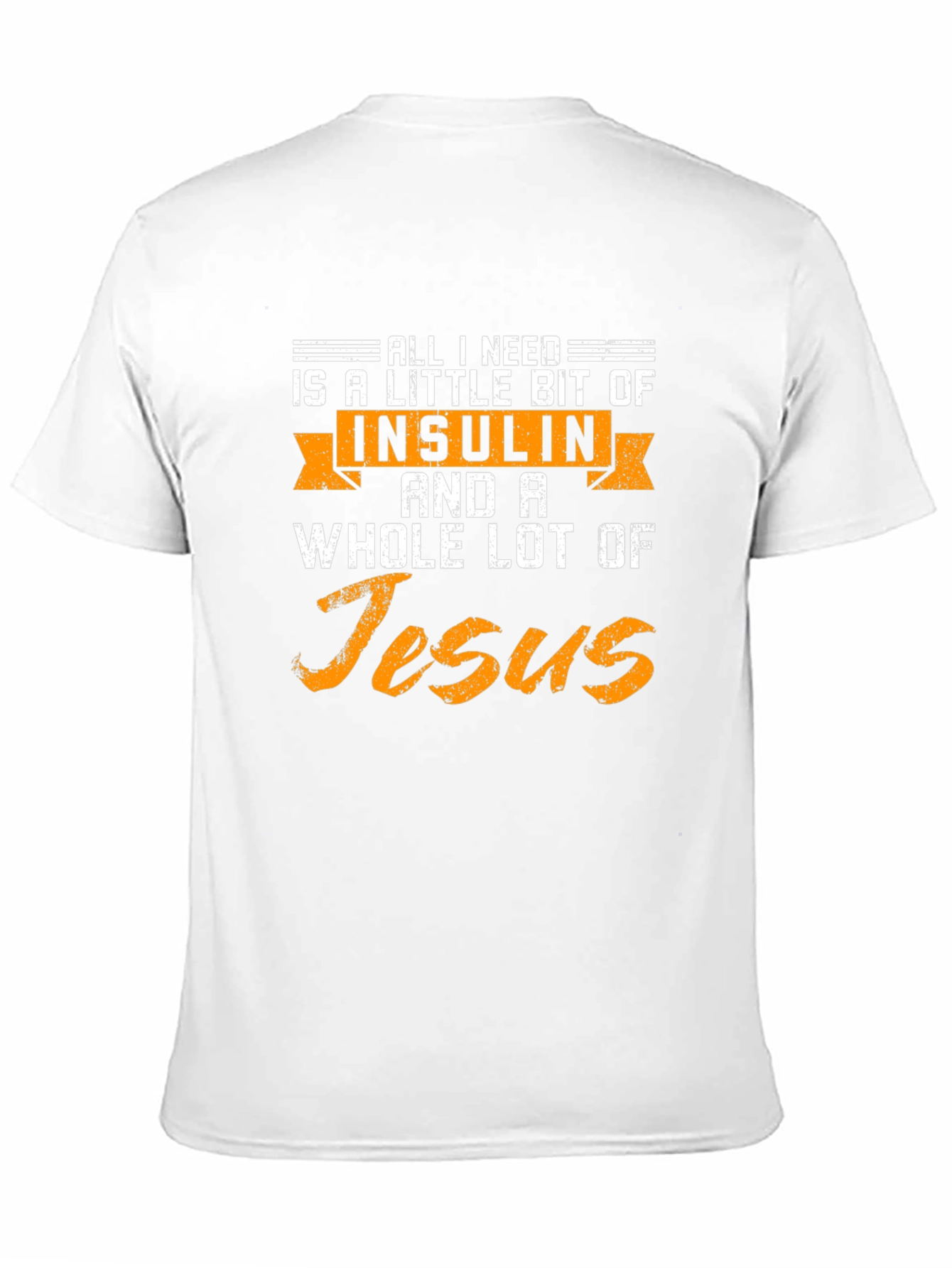 Insulin and Jesus T-Shirt Diabetes Awareness