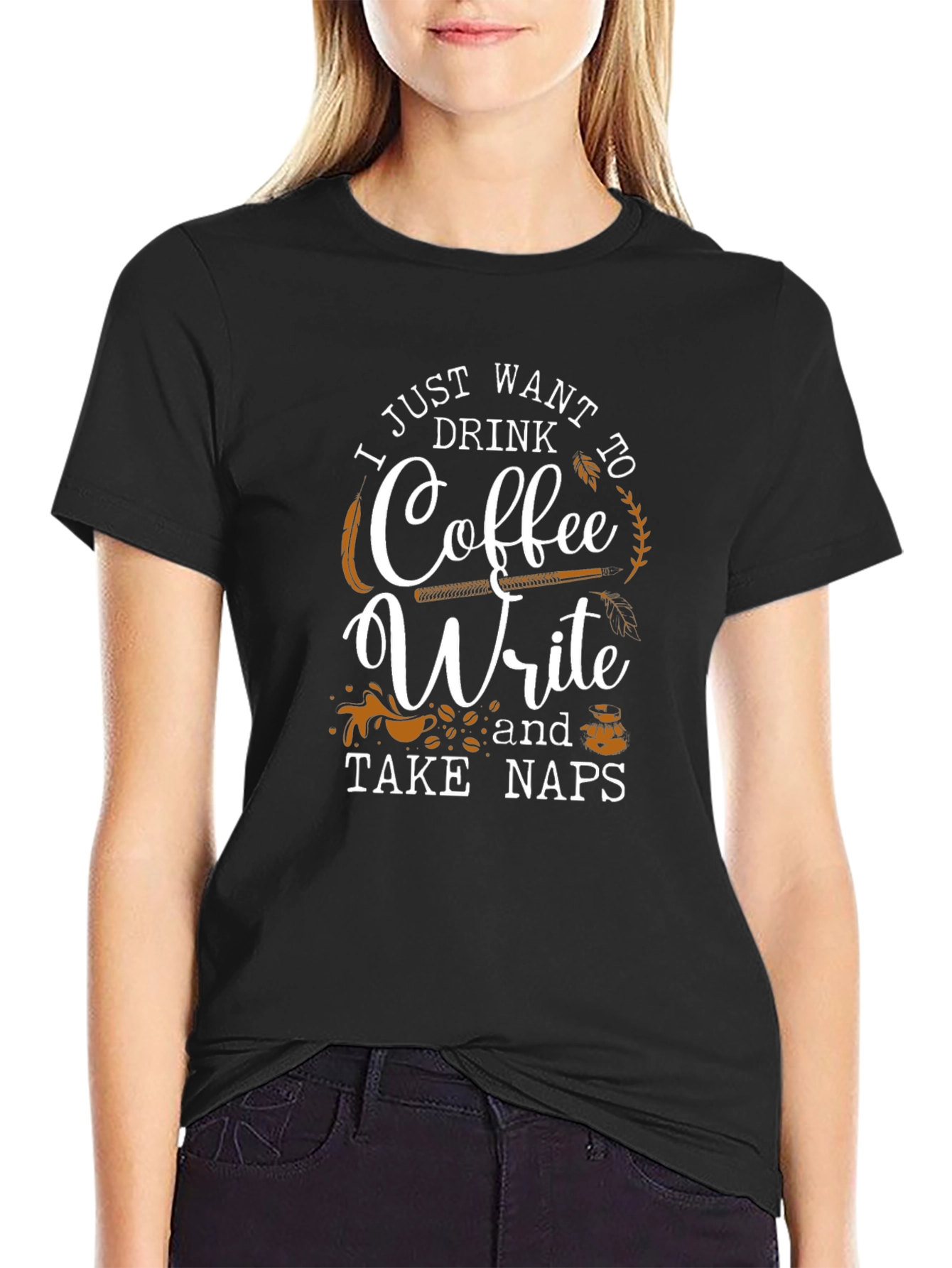 Coffee Write Naps Graphic T-Shirt