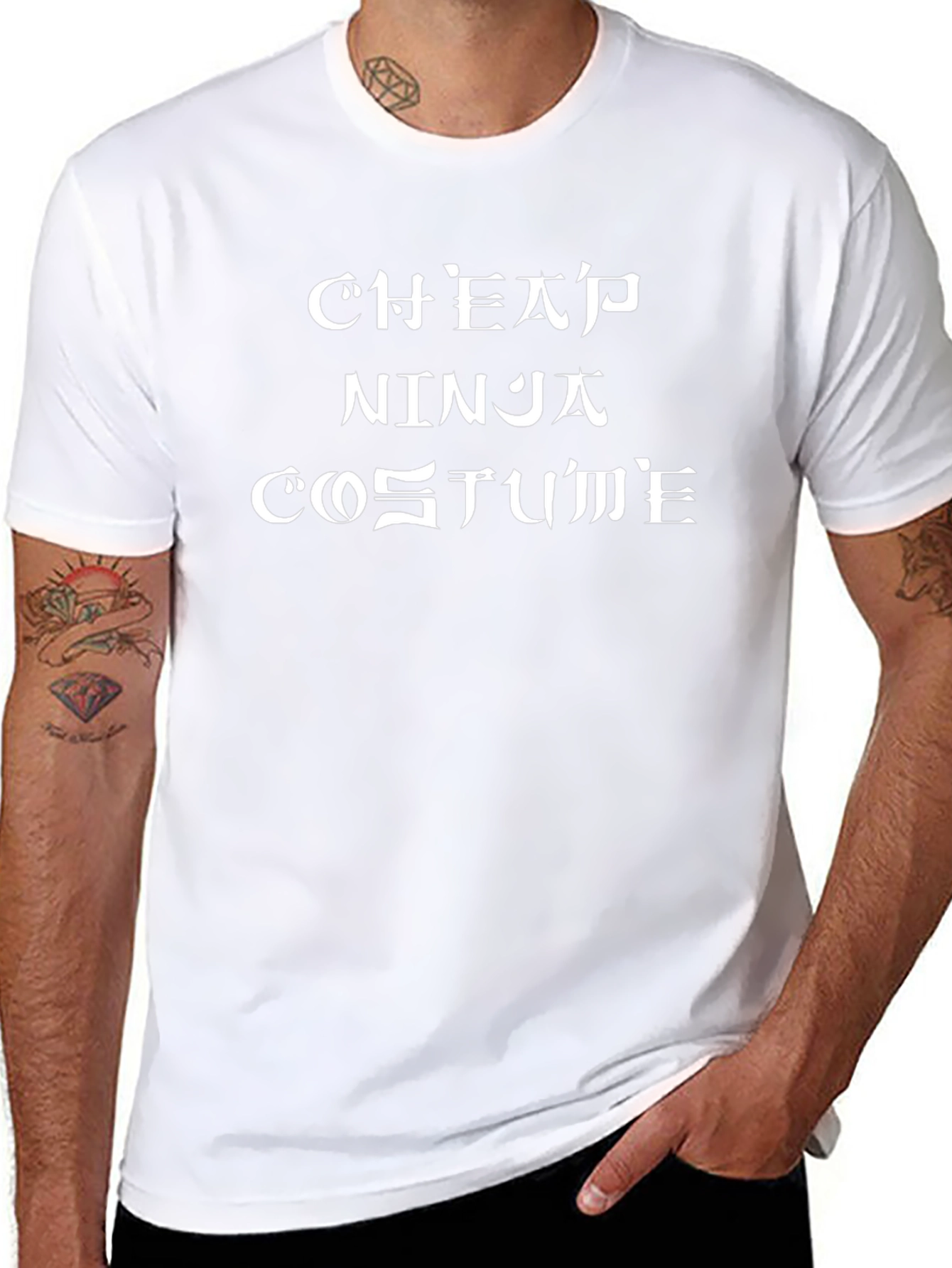 Cheap Ninja Costume T-Shirt - Funny Graphic Tee