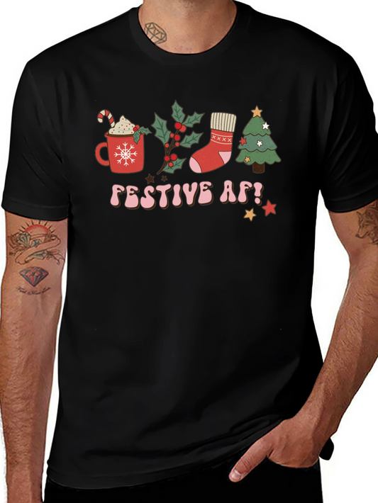Festive AF T-Shirt - Holiday Celebration Tee