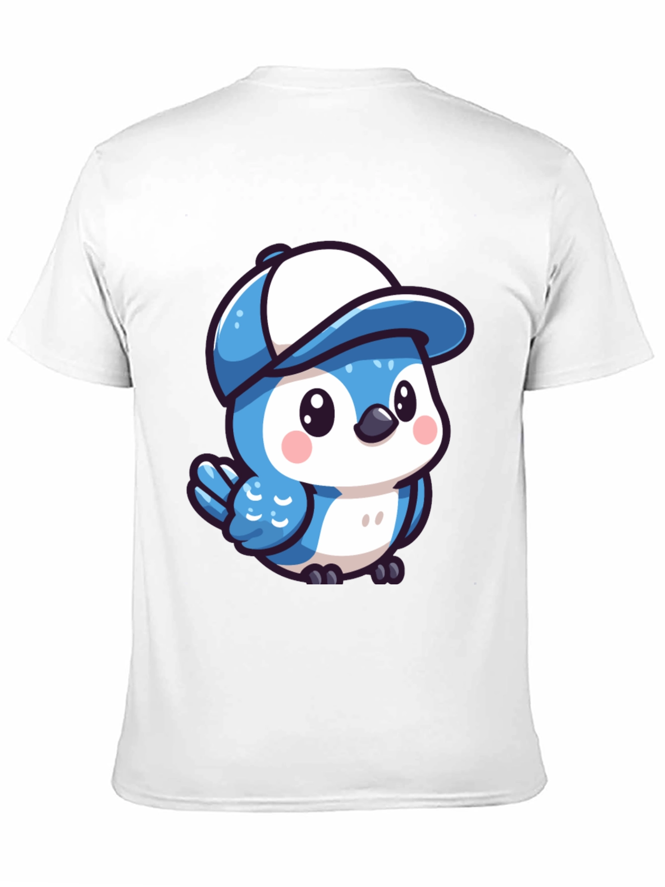 Blue Birdie T-Shirt - Cartoon Style