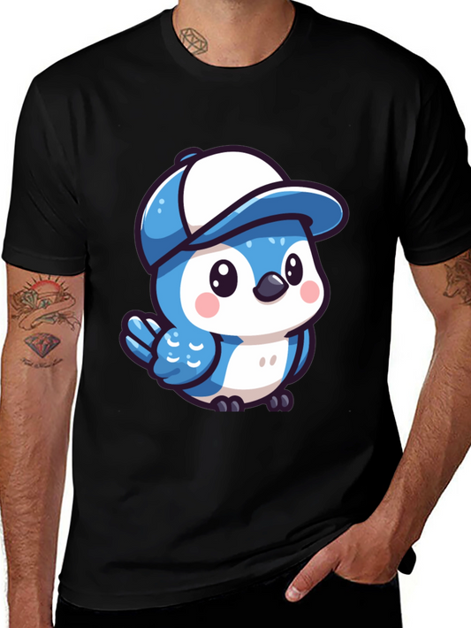 Blue Birdie T-Shirt - Cartoon Style
