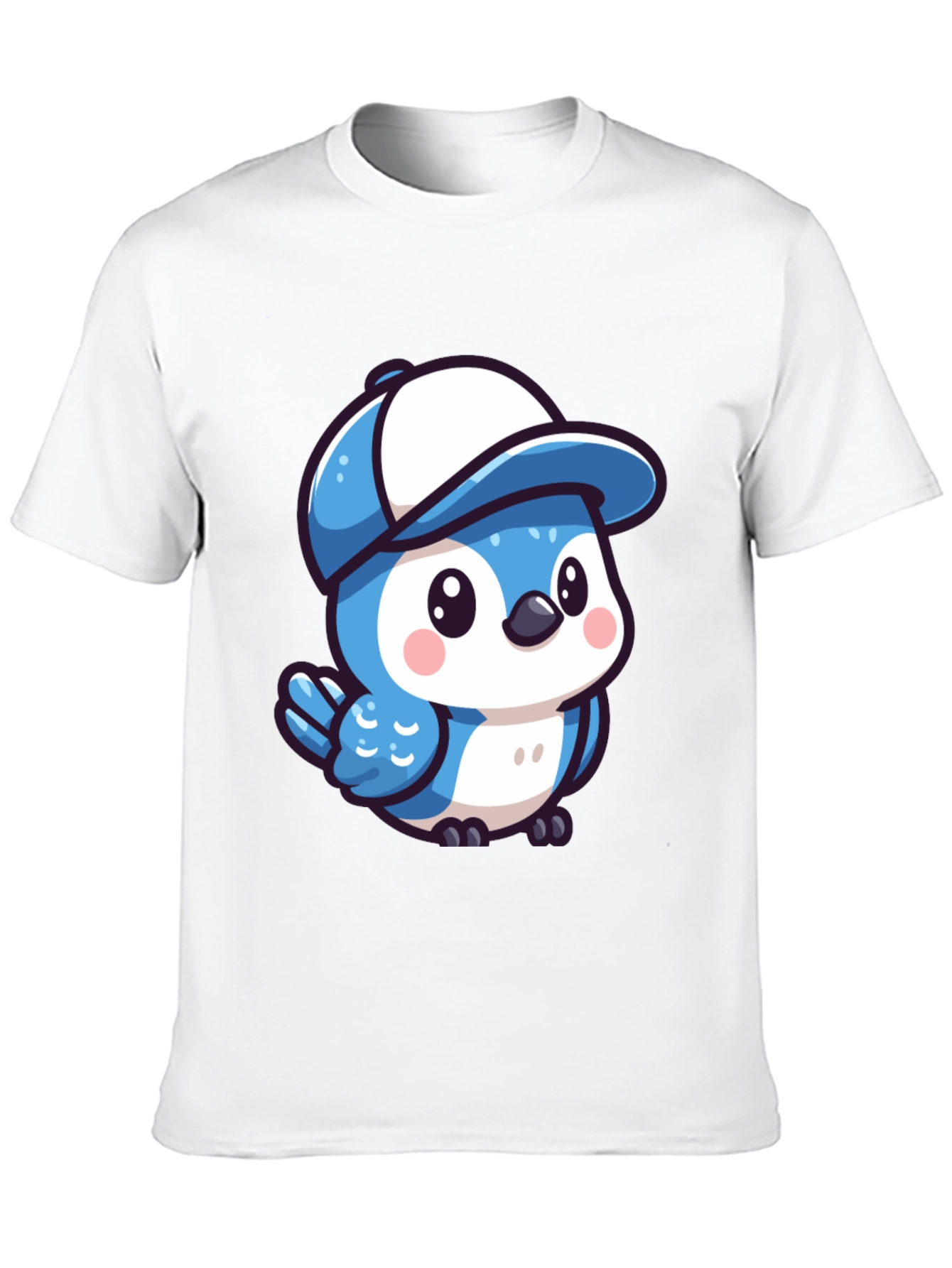 Blue Birdie T-Shirt - Cartoon Style