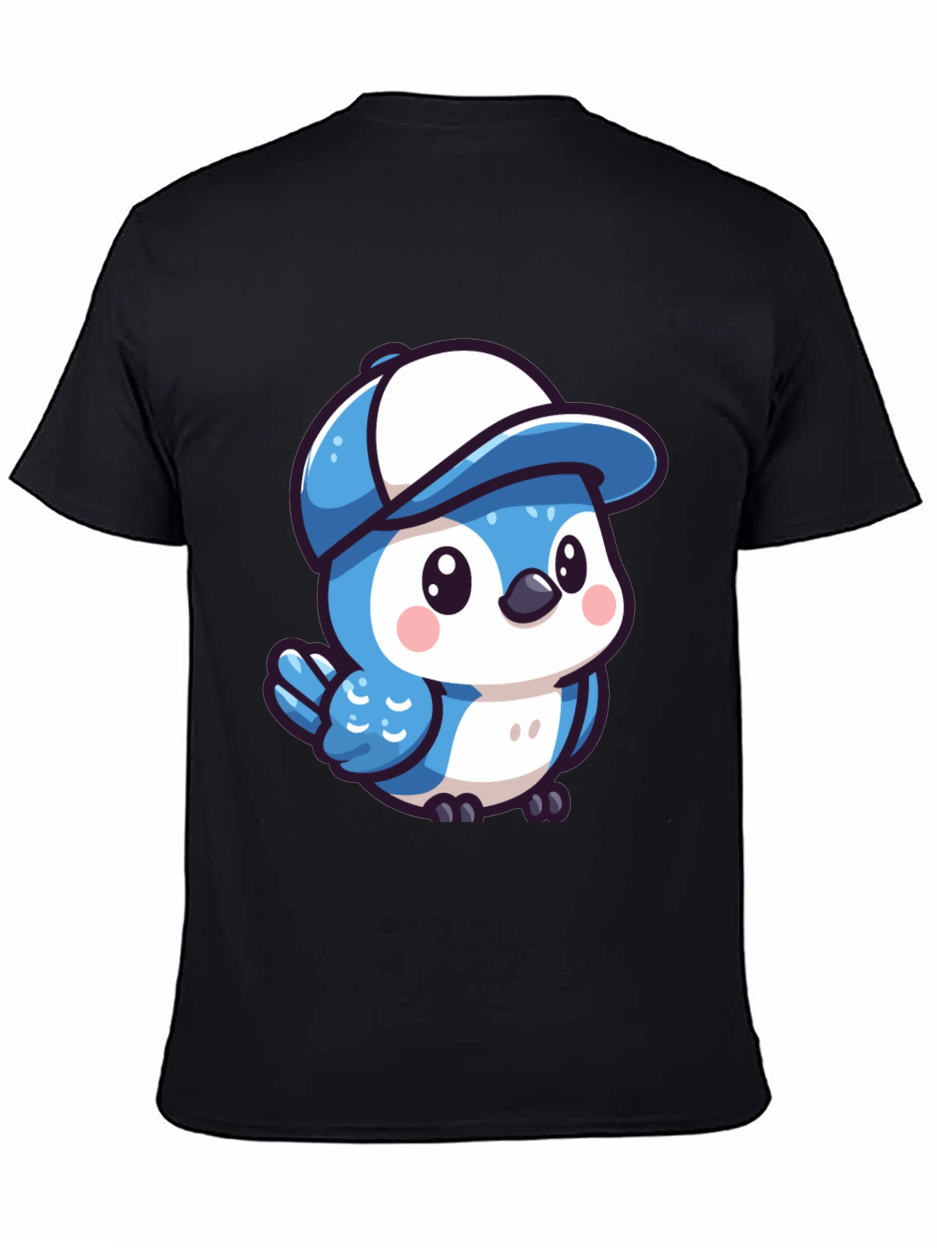 Blue Birdie T-Shirt - Cartoon Style