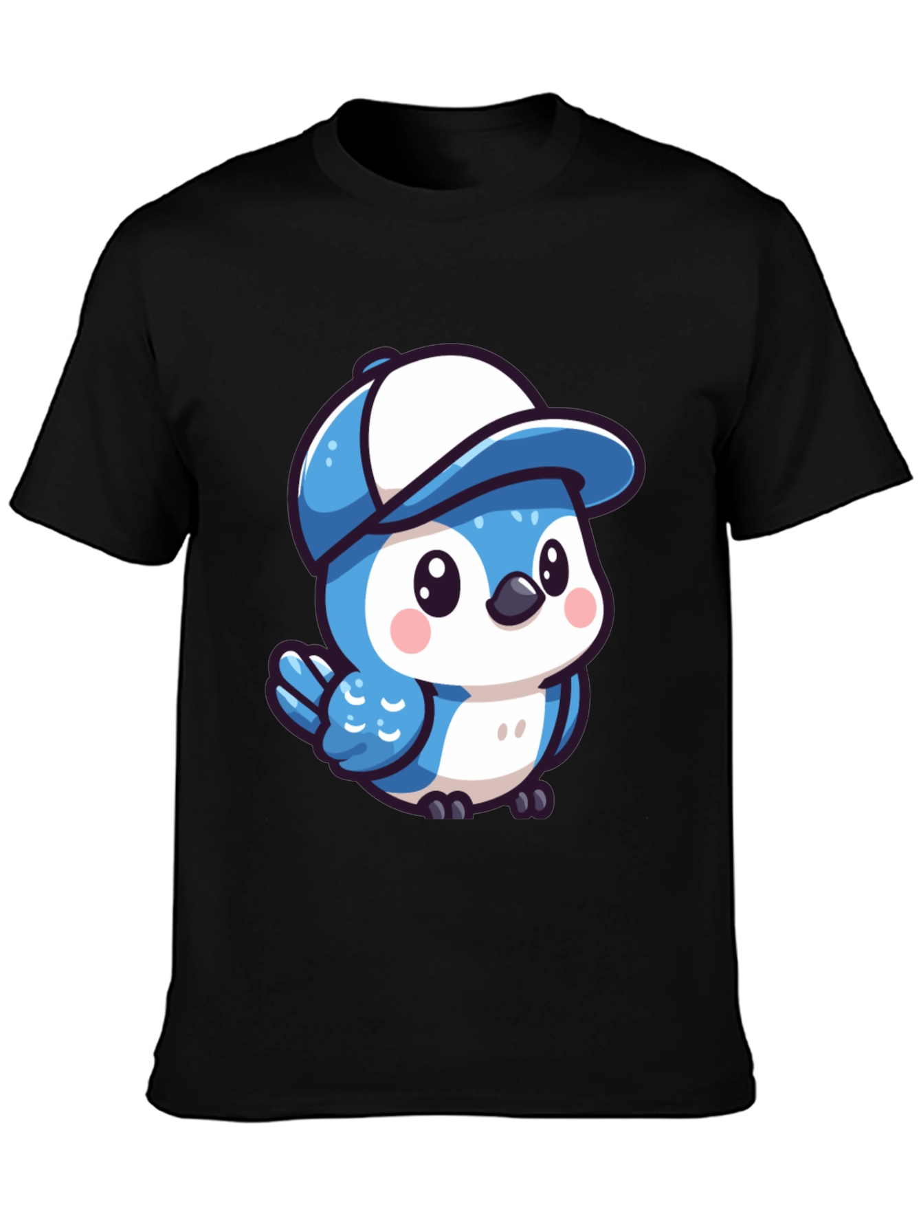 Blue Birdie T-Shirt - Cartoon Style
