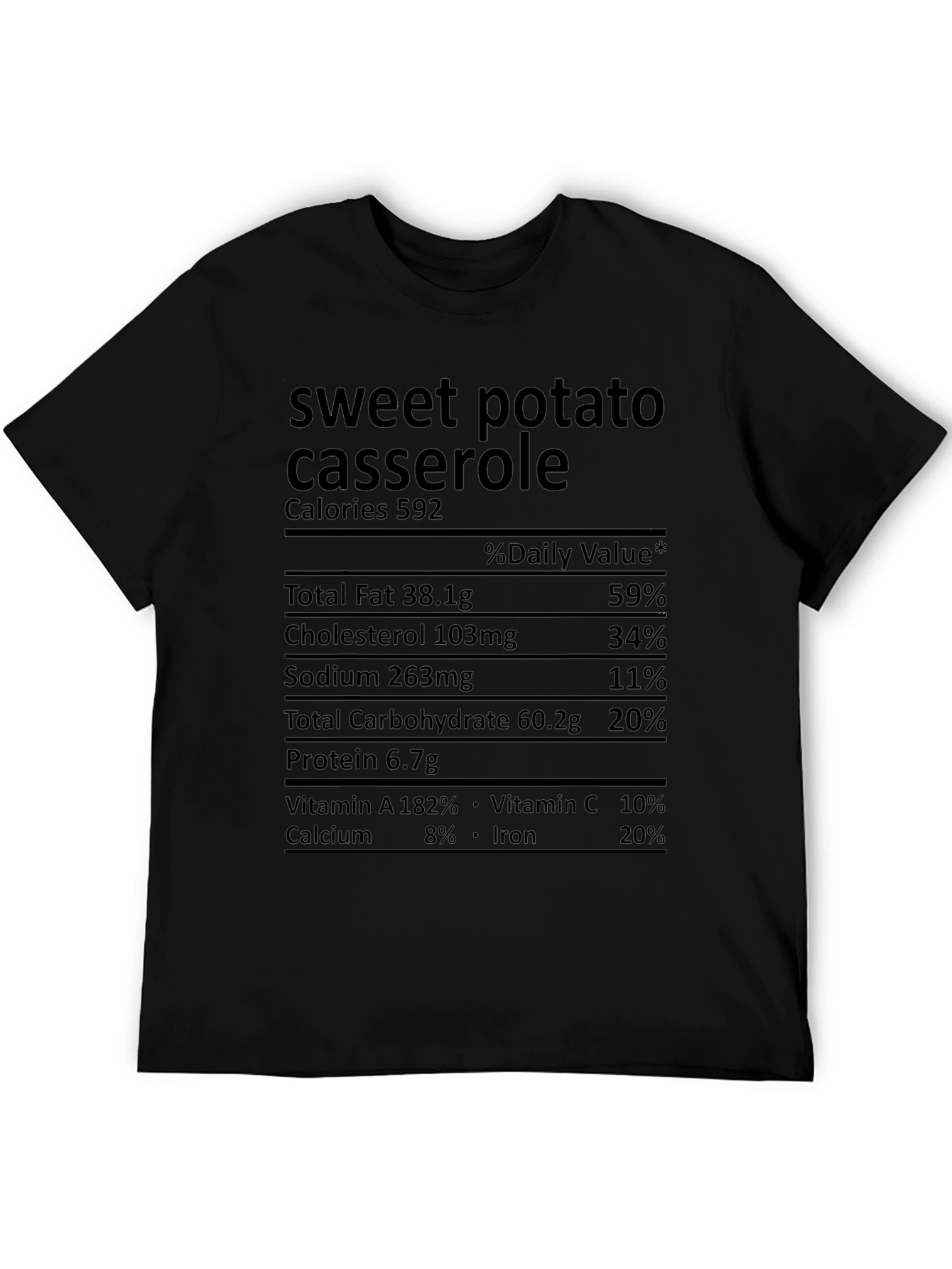 Sweet Potato Casserole Nutrition Facts T-Shirt