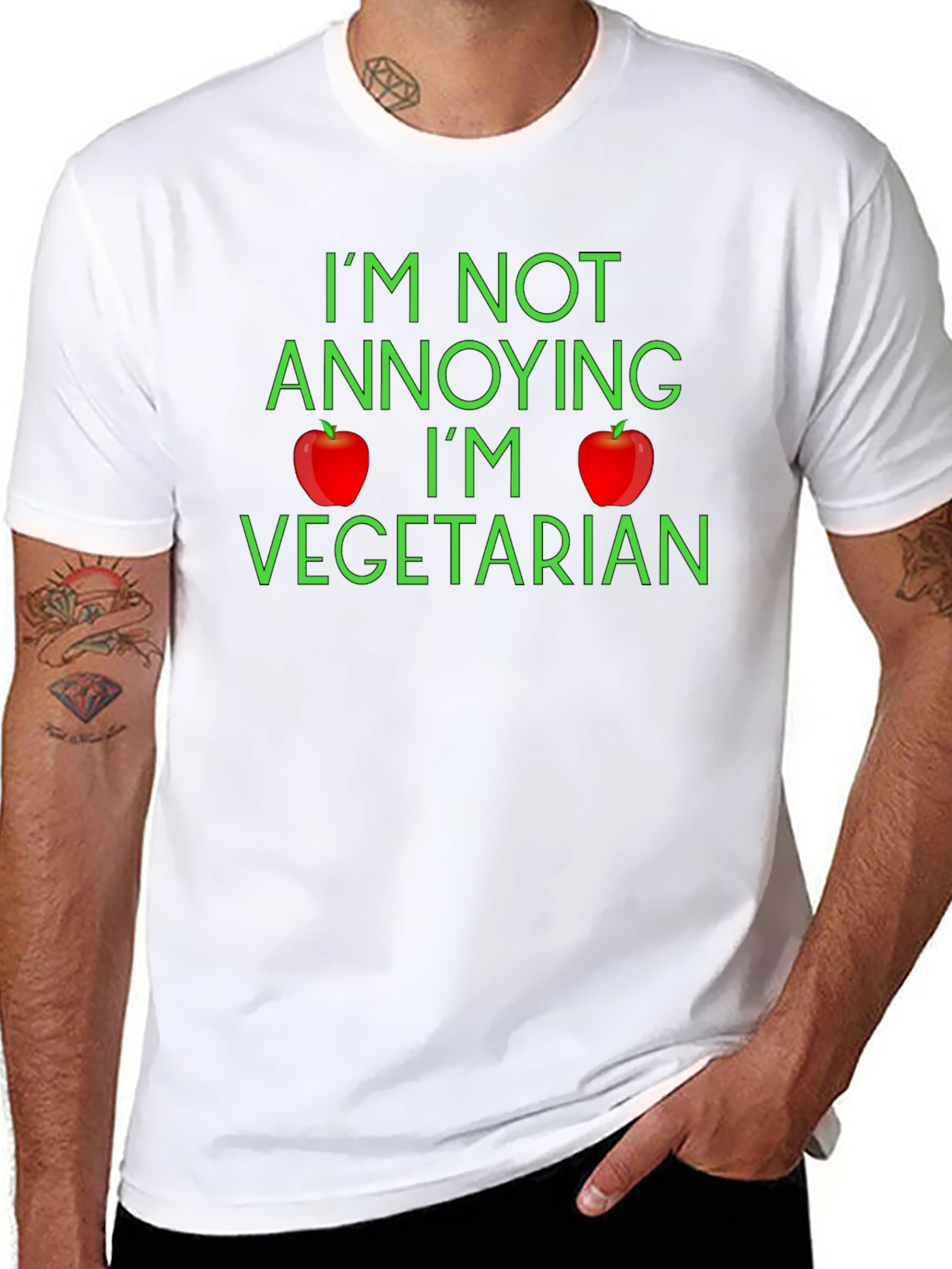 Funny Vegetarian T-Shirt - Im Not Annoying