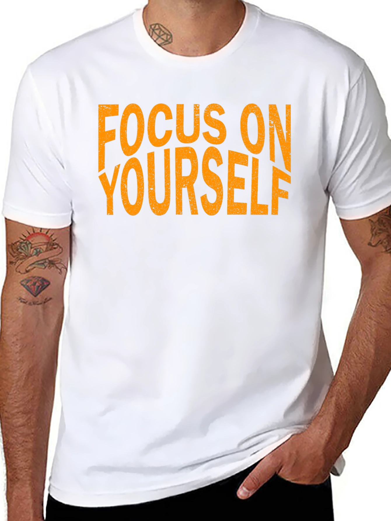 Focus On Yourself Black T-Shirt