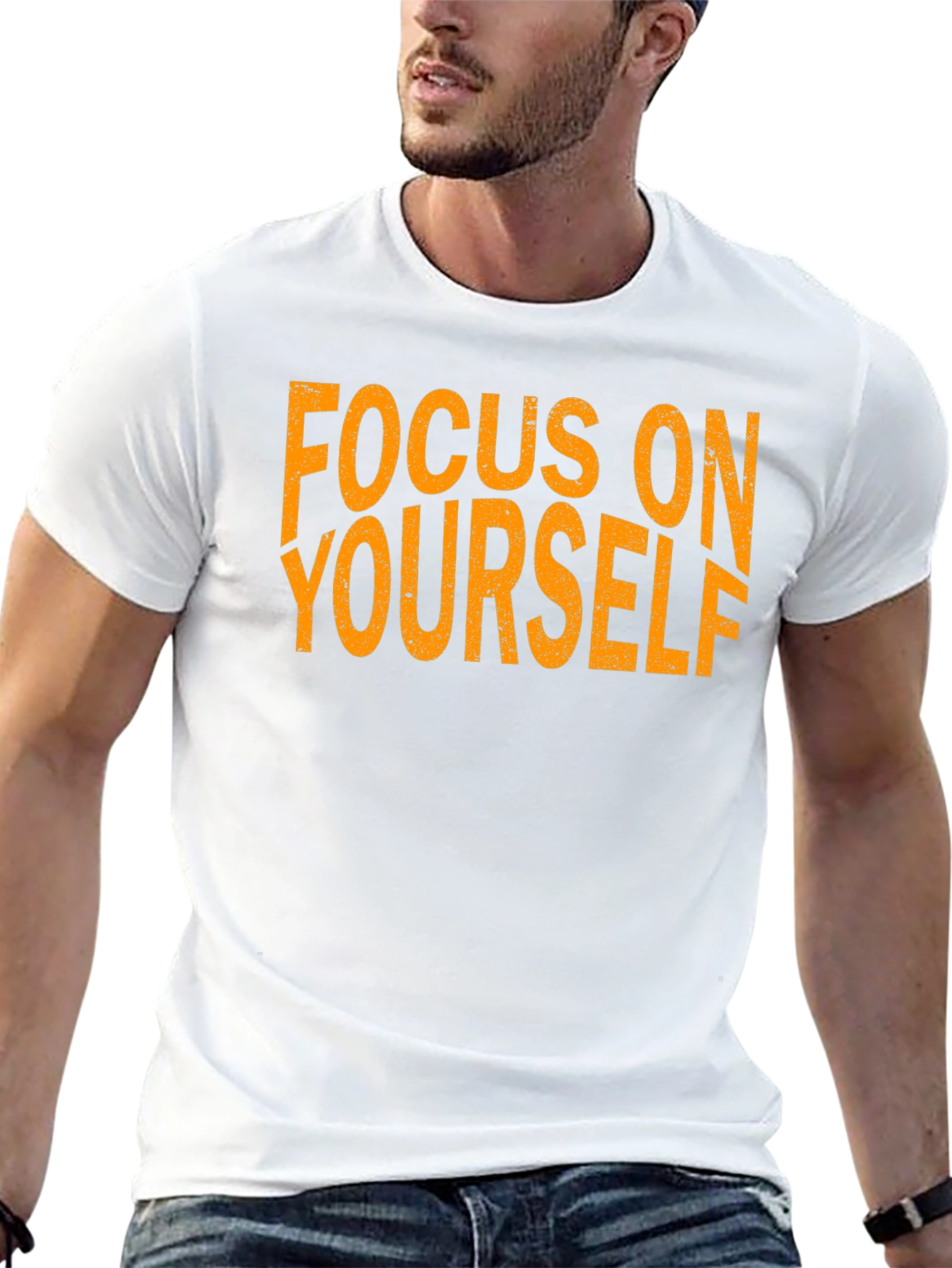 Focus On Yourself Black T-Shirt
