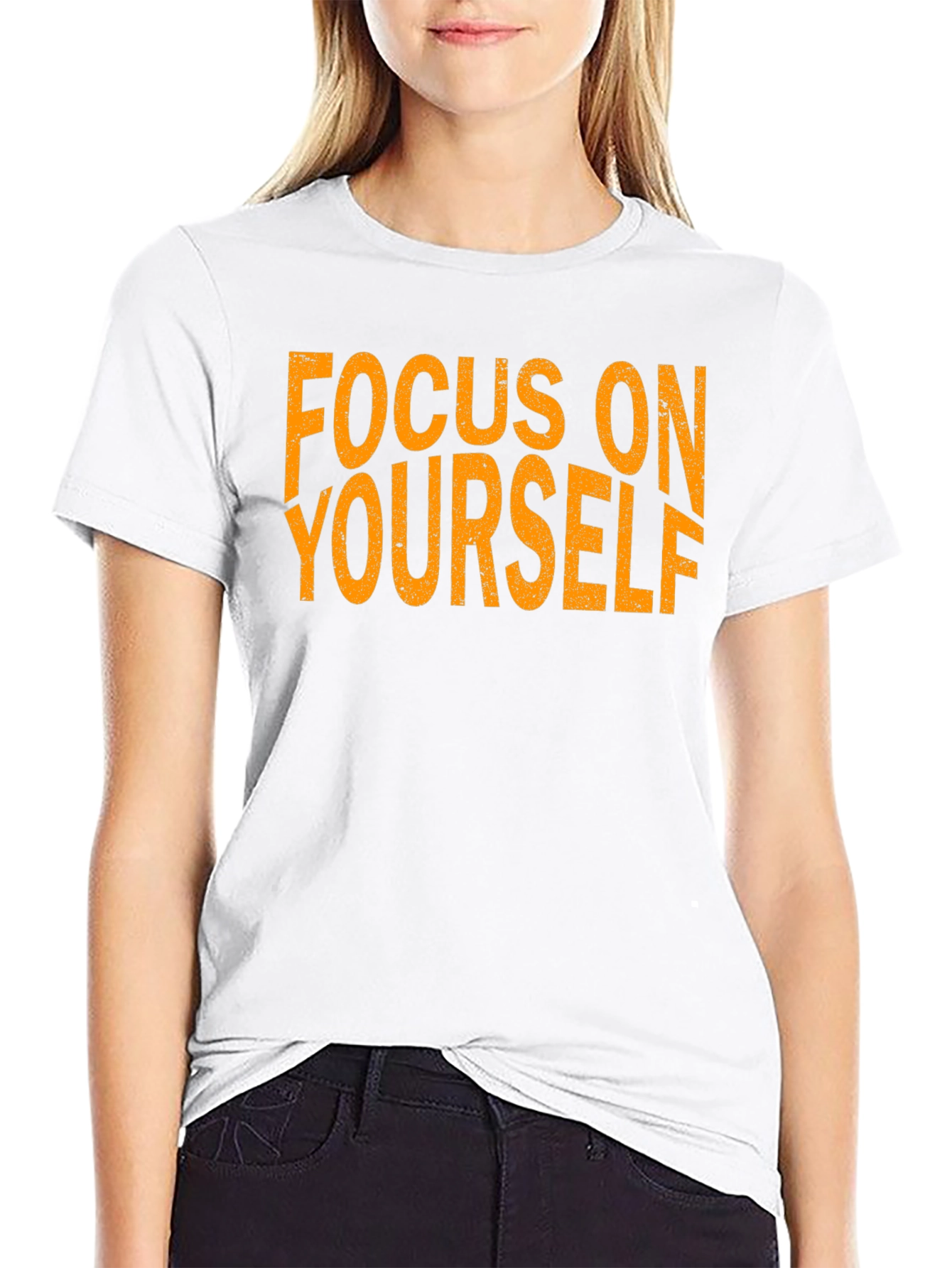 Focus On Yourself Black T-Shirt