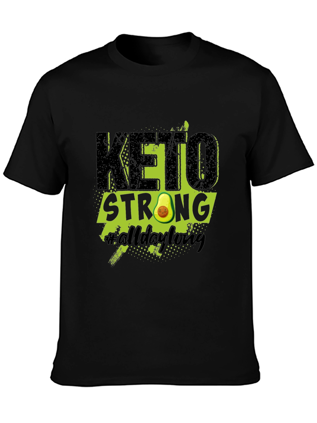 Keto Strong Avocado Graphic T-Shirt