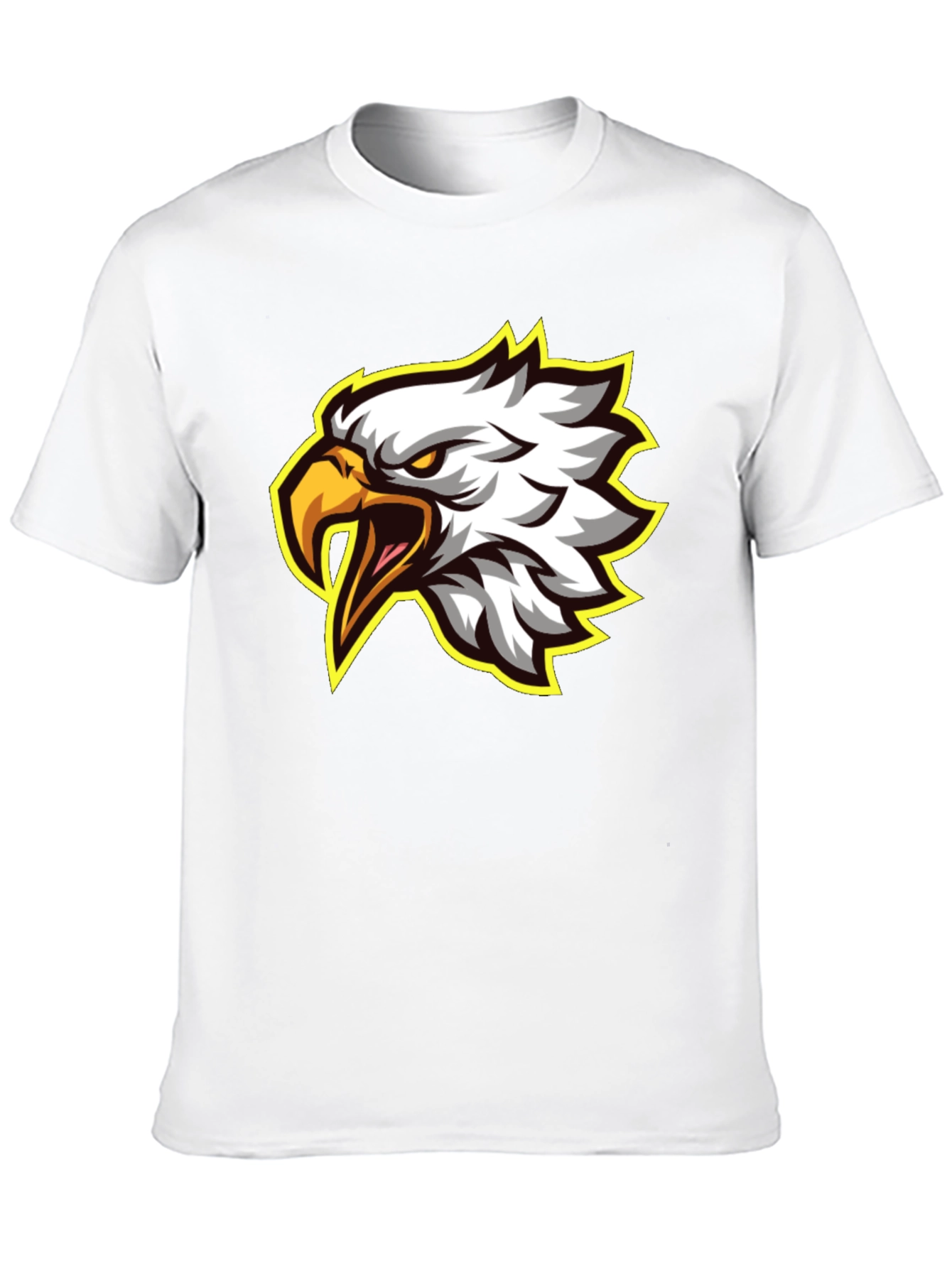 Eagle Graphic Tee - Fierce Bird Design Black T-Shirt
