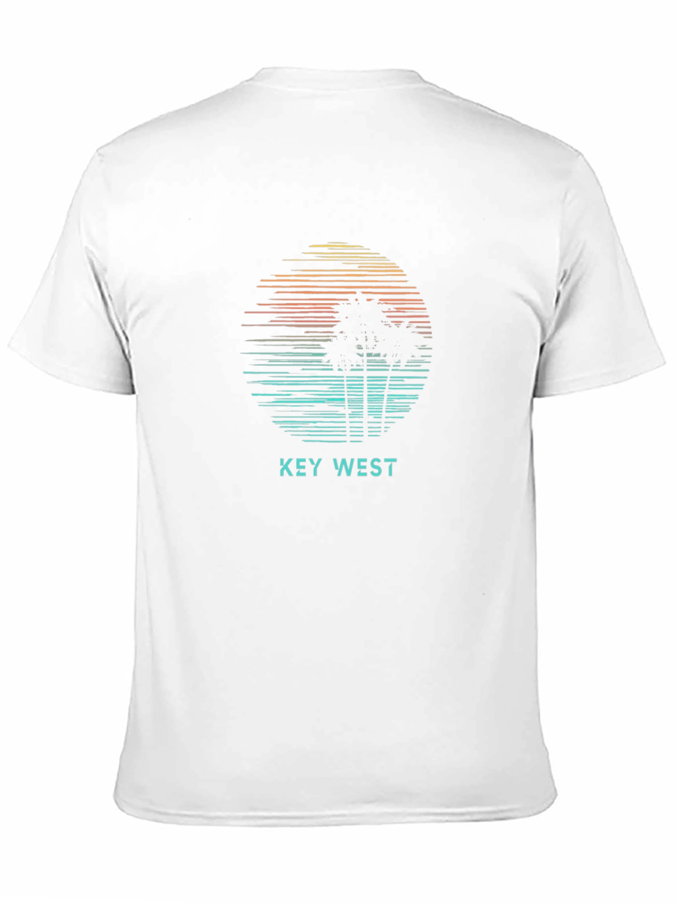 Key West Sunset Palm Tee - Graphic Print