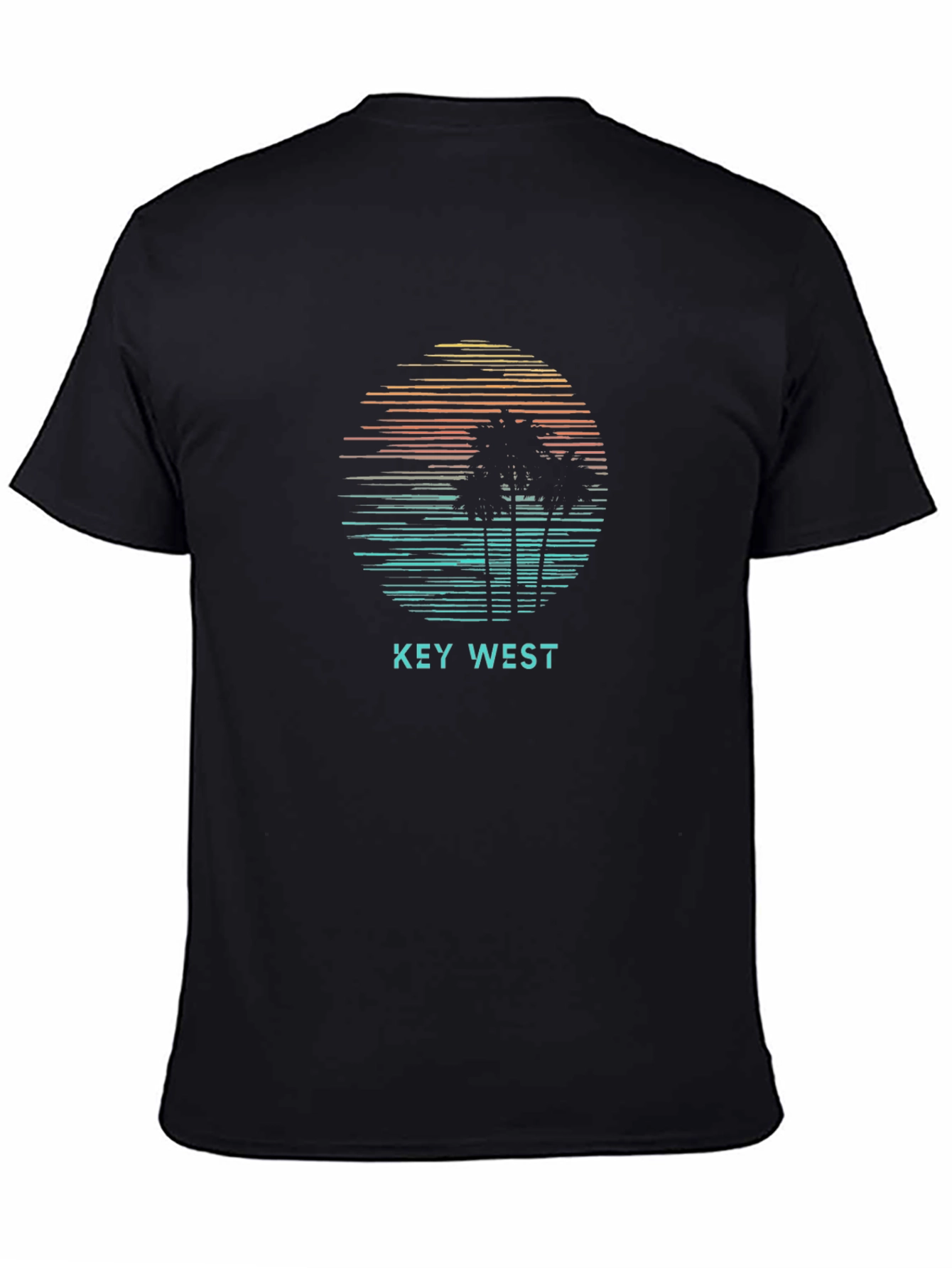 Key West Sunset Palm Tee - Graphic Print