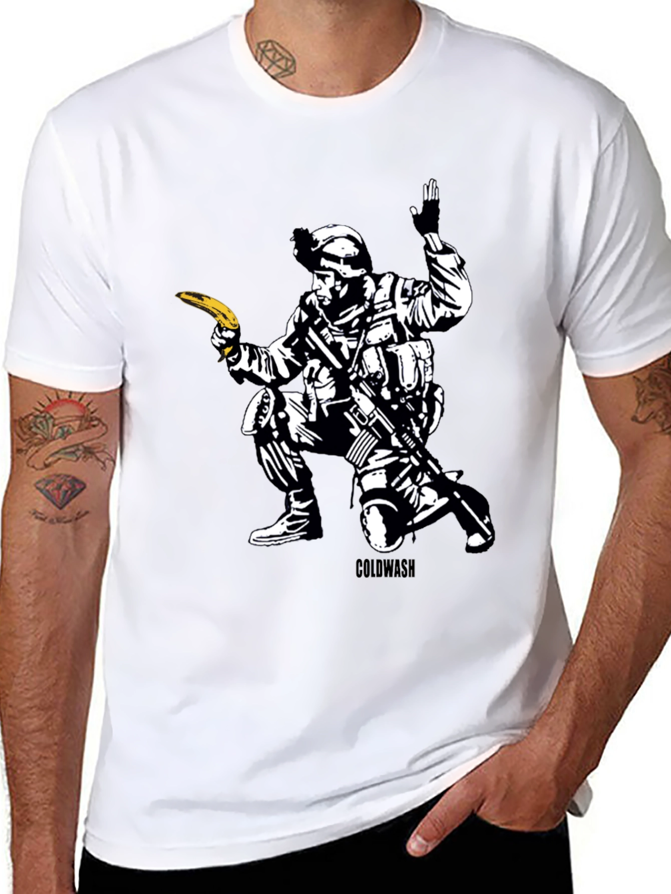 Banana Soldier Graphic T-Shirt