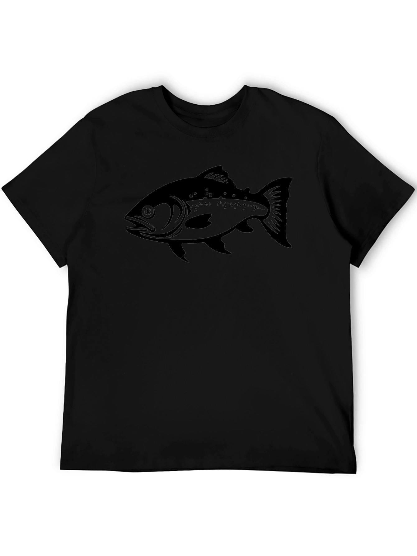 Black Fish Graphic T-Shirt - Mens Casual Wear