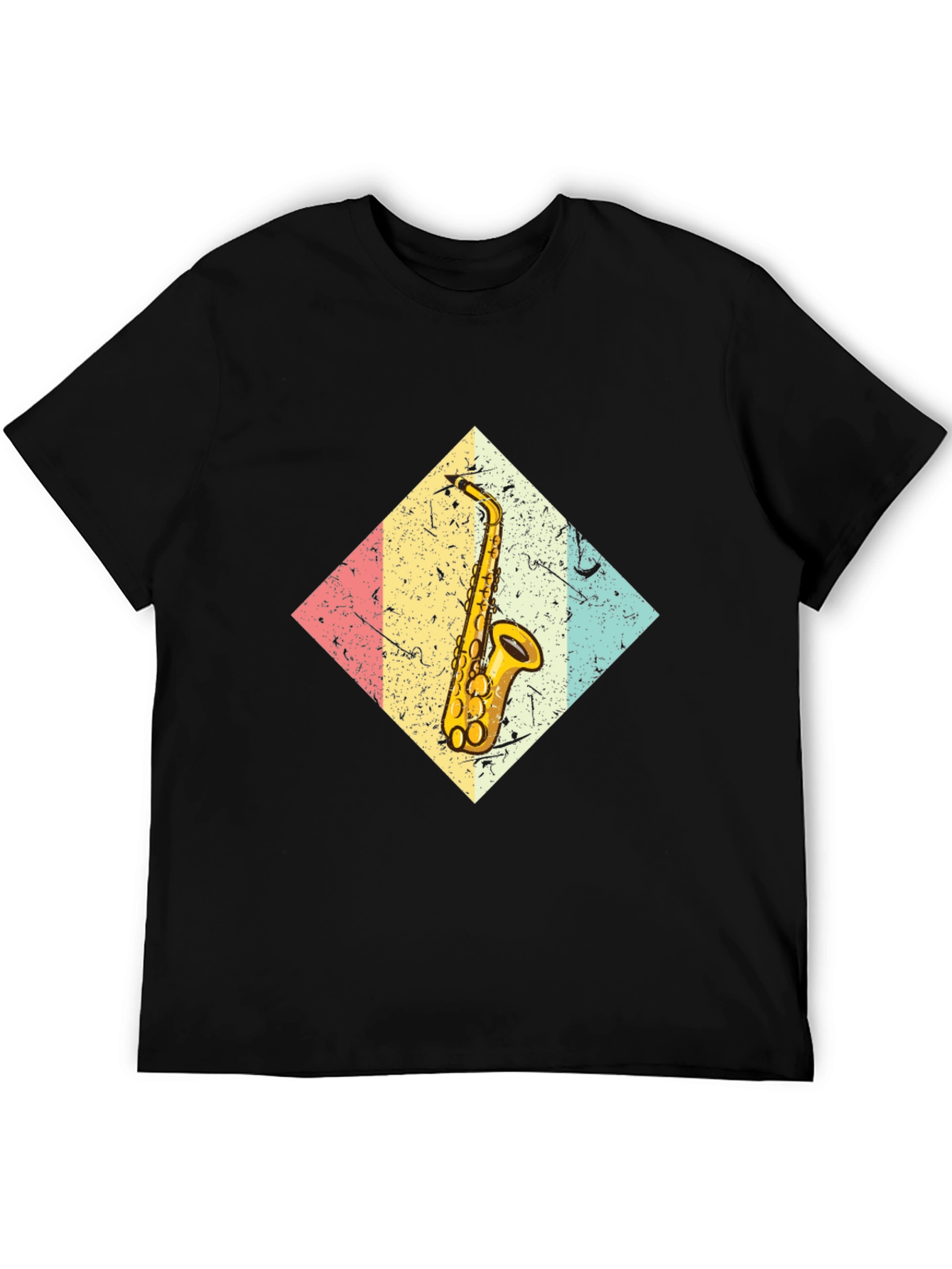 Saxophone Graphic Tee - Retro Music Shirt