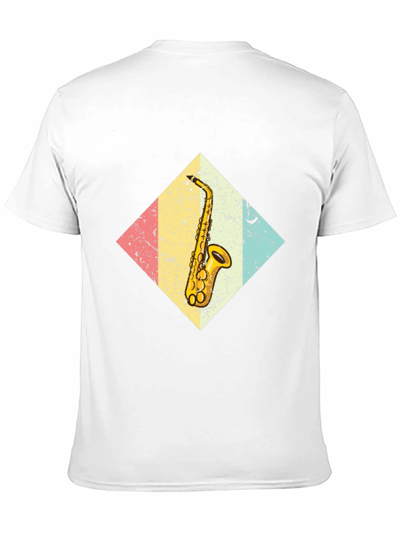 Saxophone Graphic Tee - Retro Music Shirt