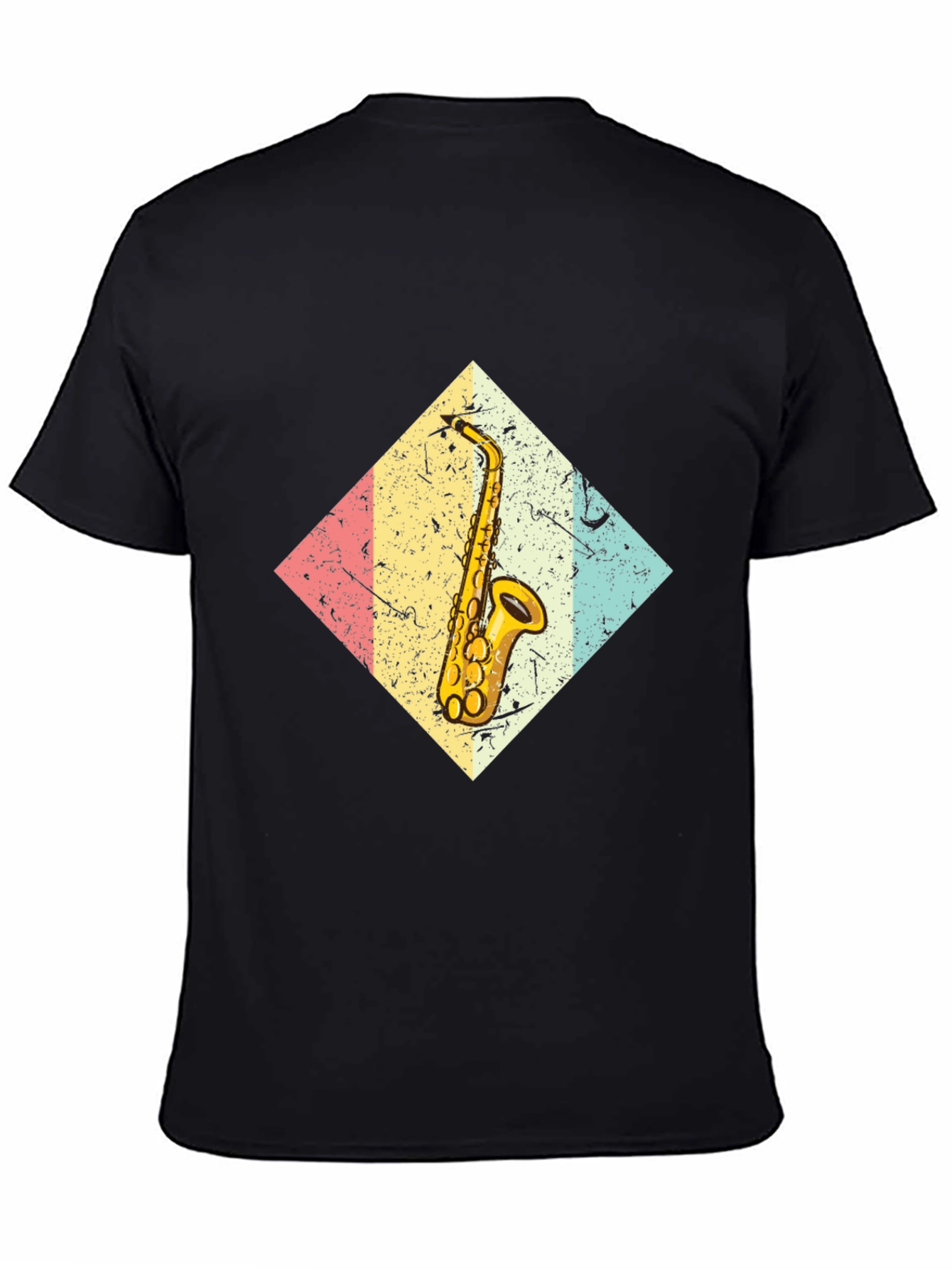 Saxophone Graphic Tee - Retro Music Shirt