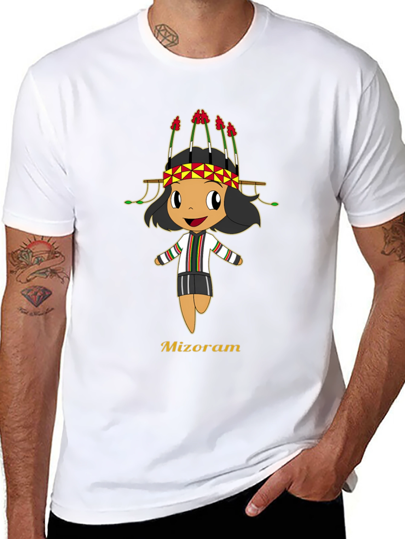 Mizoram Cartoon T-Shirt - Soft Cotton Tee