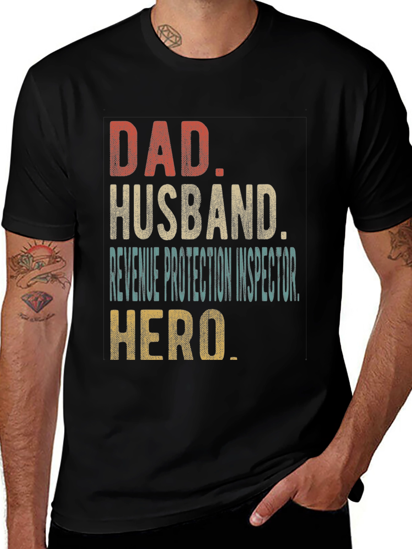 Dad Husband Revenue Protection Inspector Hero T-Shirt