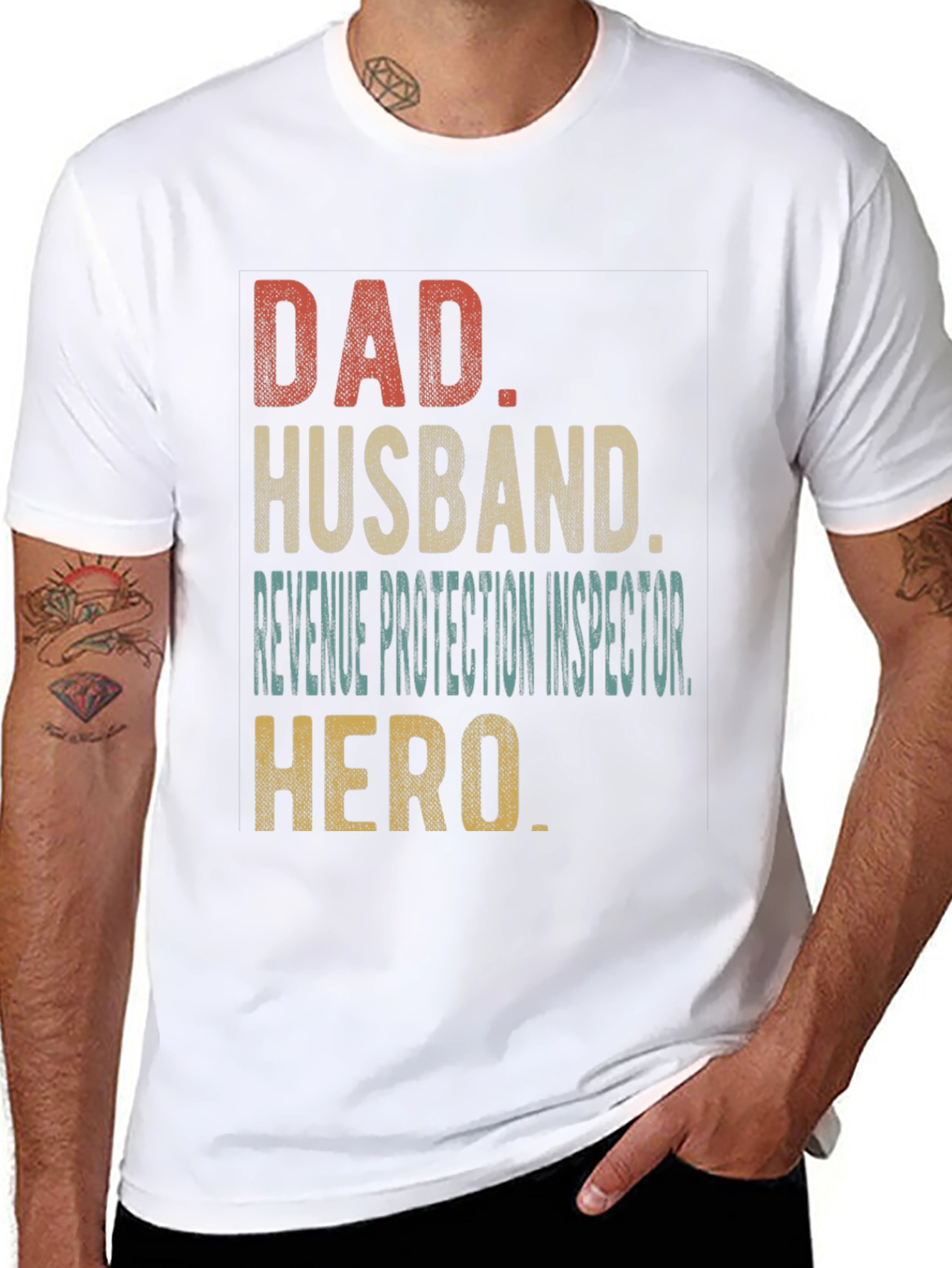Dad Husband Revenue Protection Inspector Hero T-Shirt