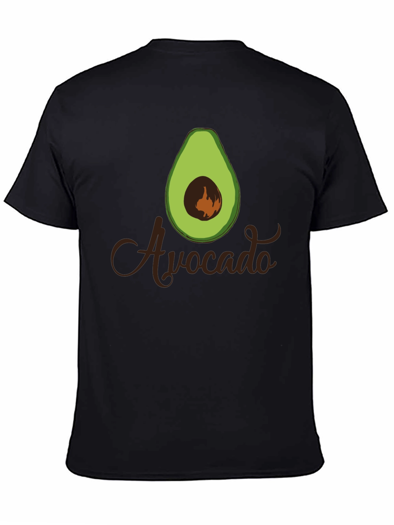 Avocado Graphic Black T-Shirt