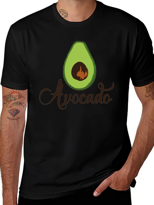 Avocado Graphic Black T-Shirt