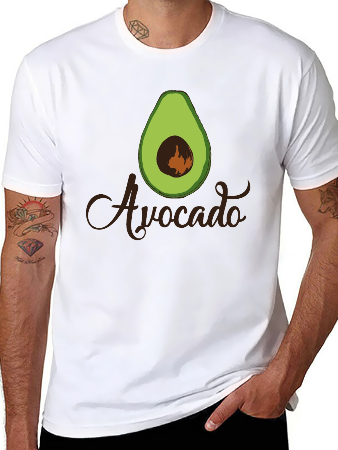 Avocado Graphic Black T-Shirt