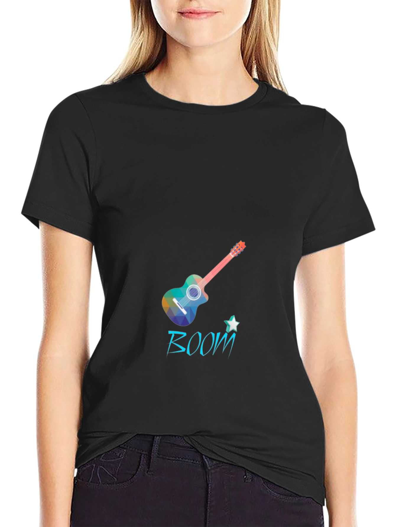 Boom Guitar Black T-Shirt