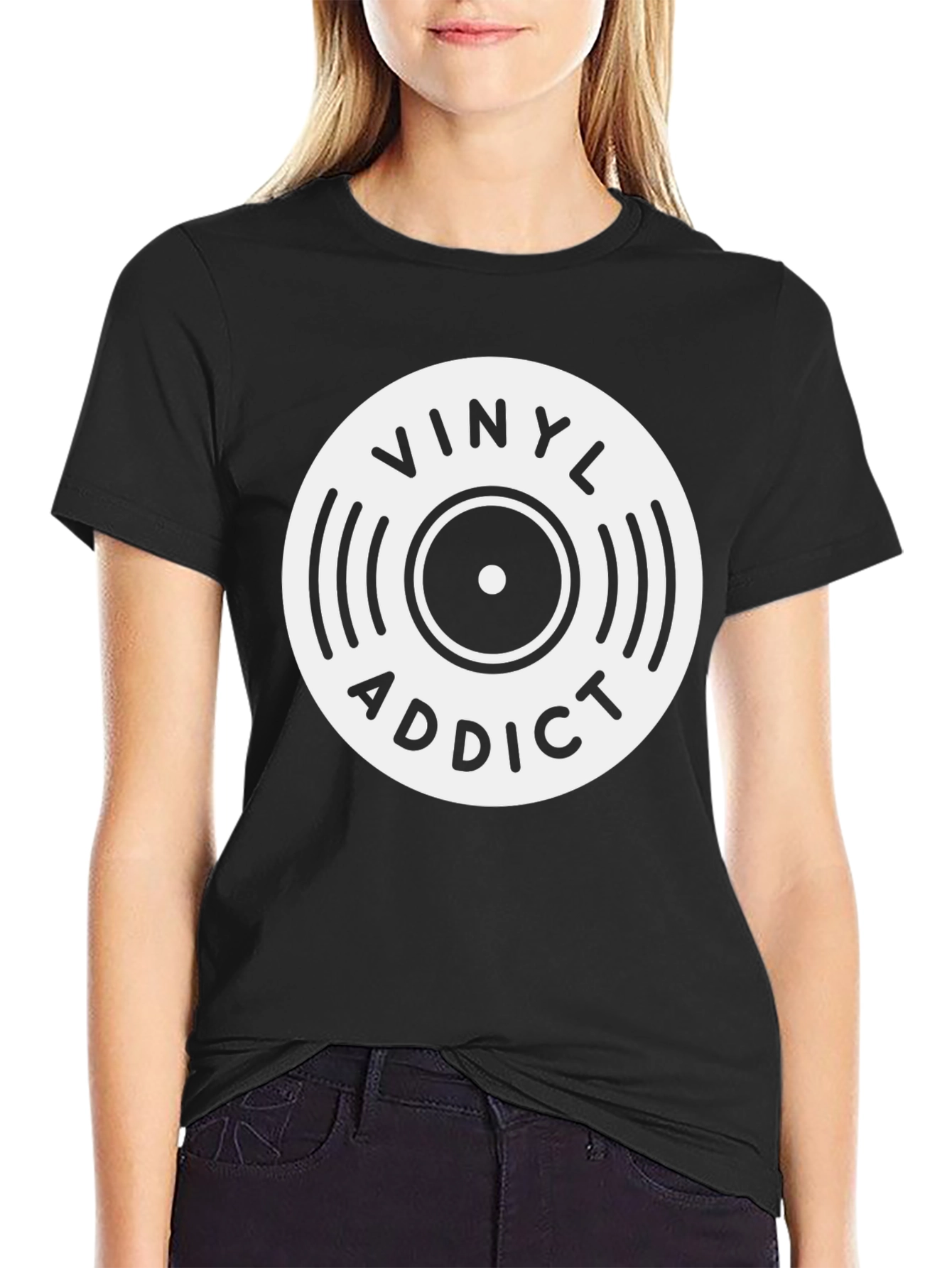 Vinyl Addict Graphic Tee - Music Lover Shirt
