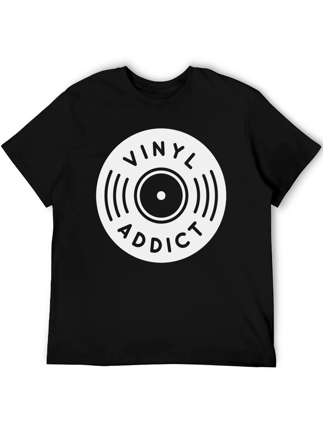 Vinyl Addict Graphic Tee - Music Lover Shirt