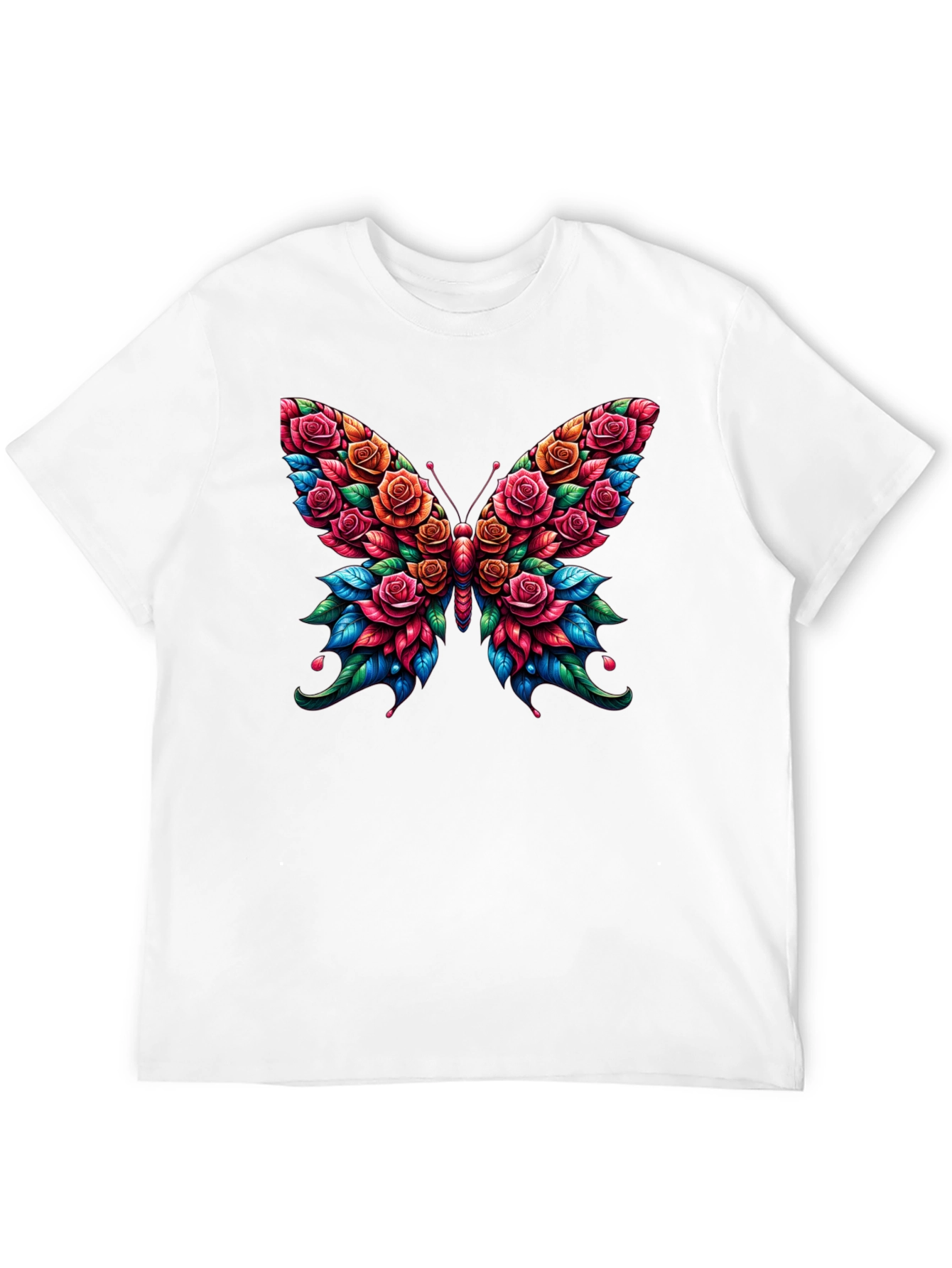 Floral Butterfly Graphic Tee - Unique Design