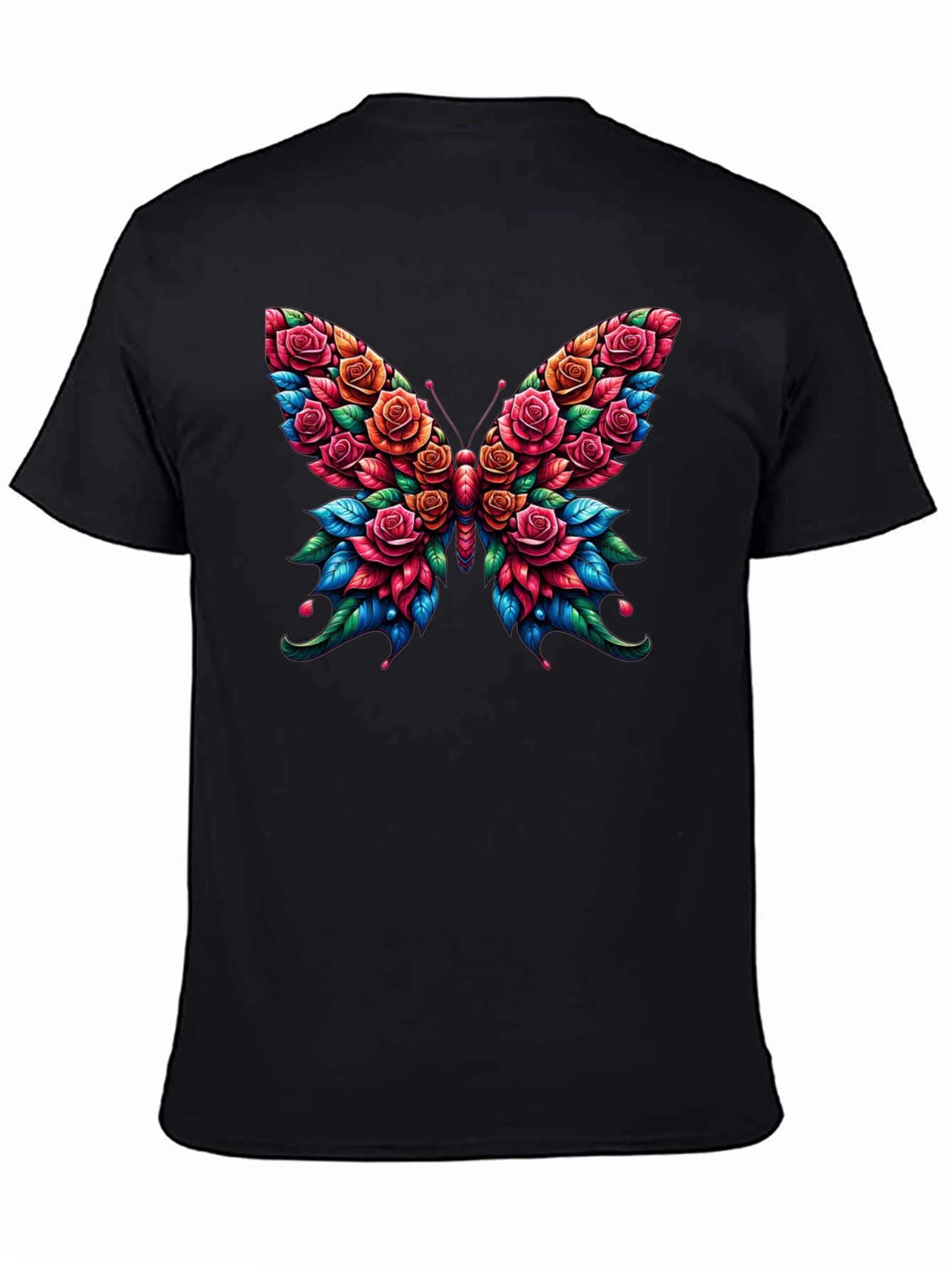 Floral Butterfly Graphic Tee - Unique Design