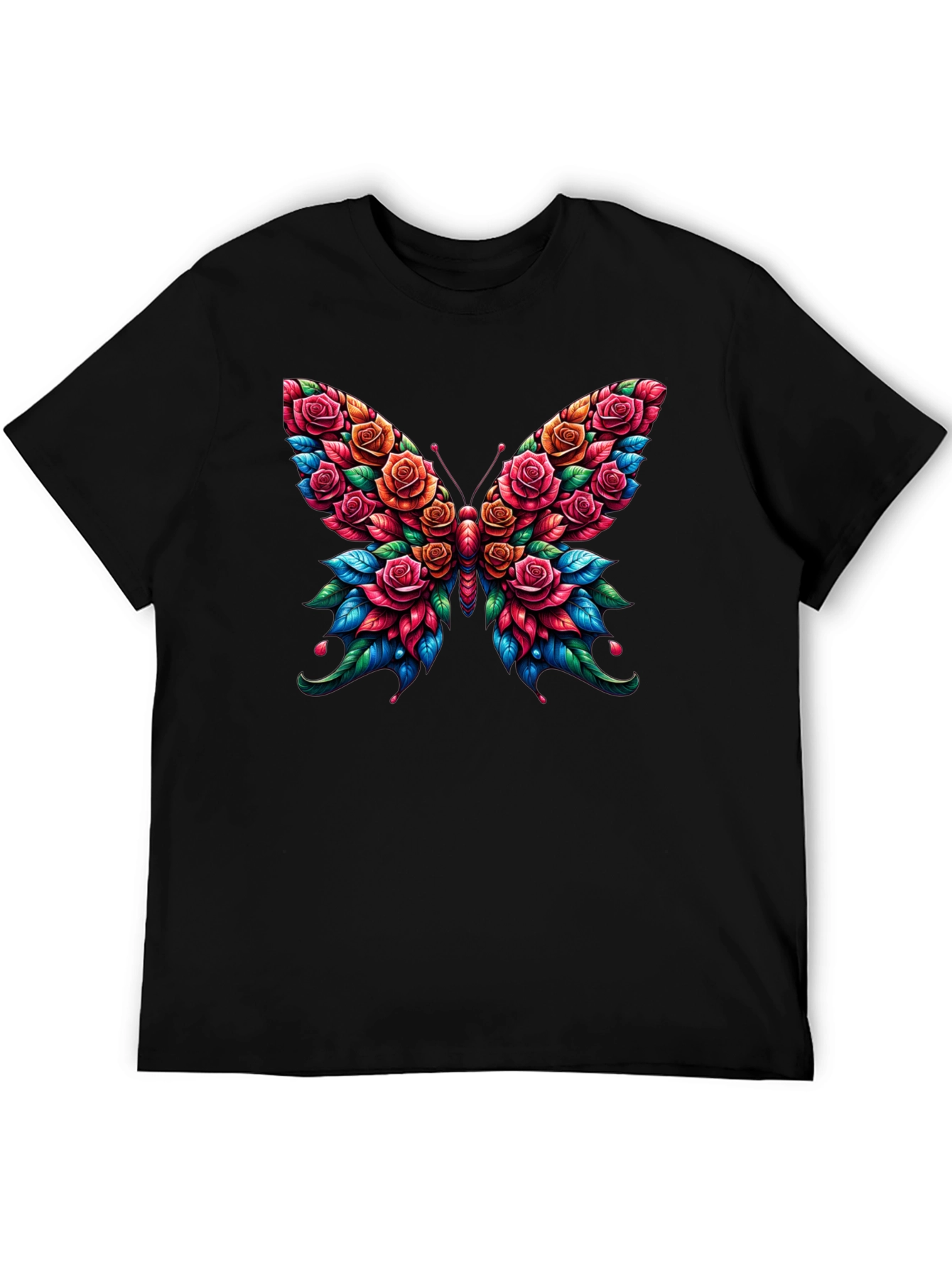 Floral Butterfly Graphic Tee - Unique Design