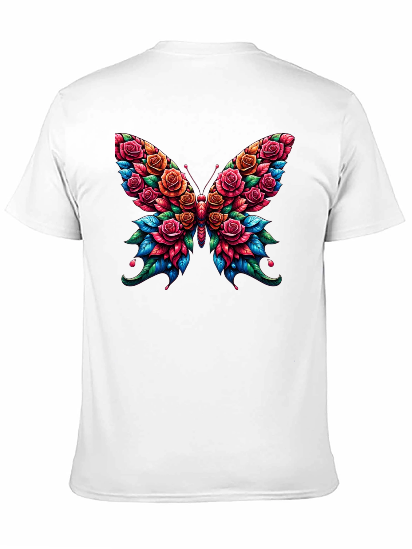 Floral Butterfly Graphic Tee - Unique Design