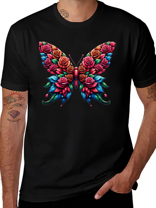 Floral Butterfly Graphic Tee - Unique Design