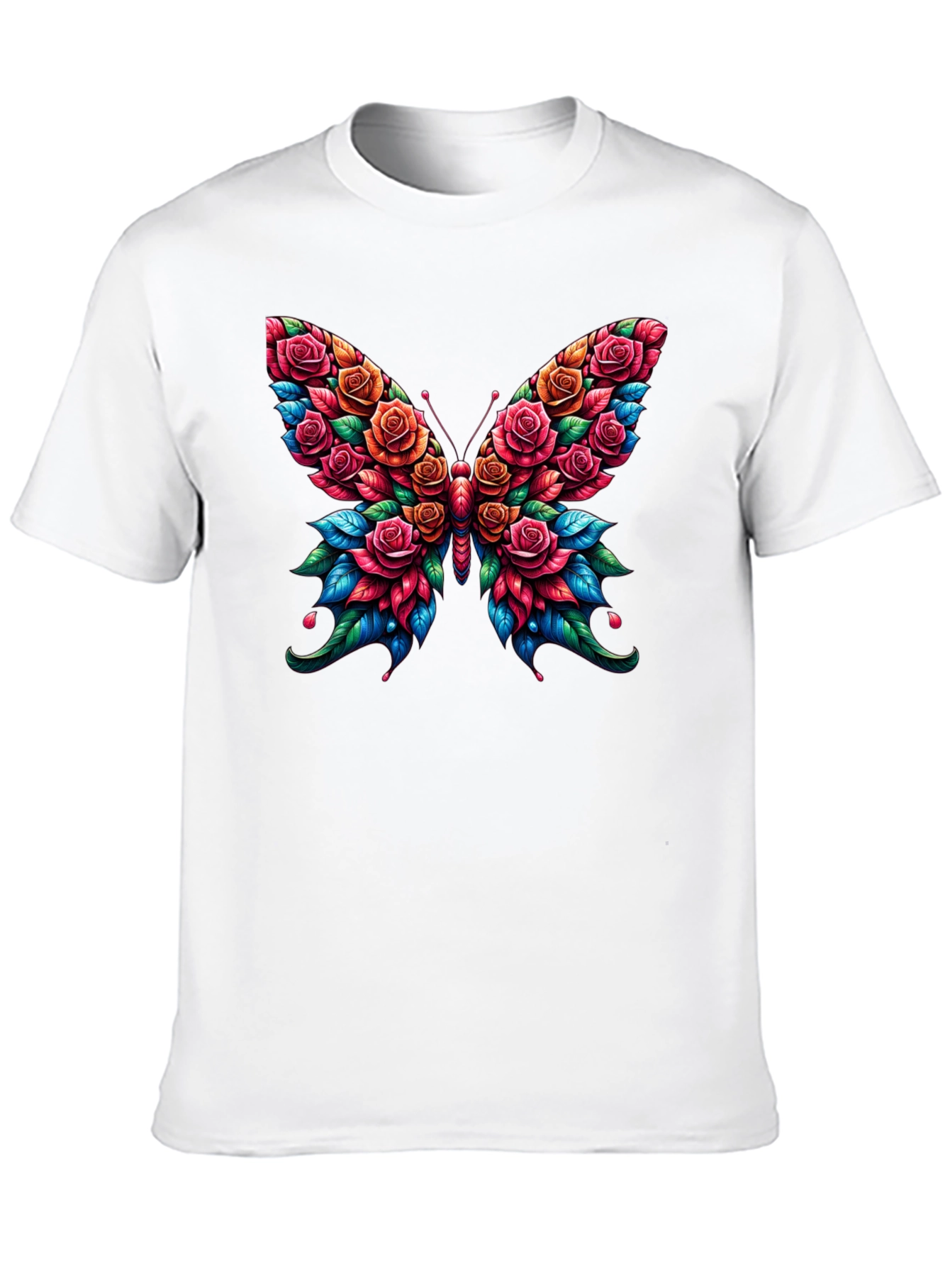 Floral Butterfly Graphic Tee - Unique Design