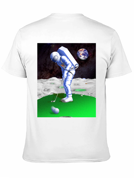 Astronaut Golfing on the Moon T-Shirt - Novelty Tee