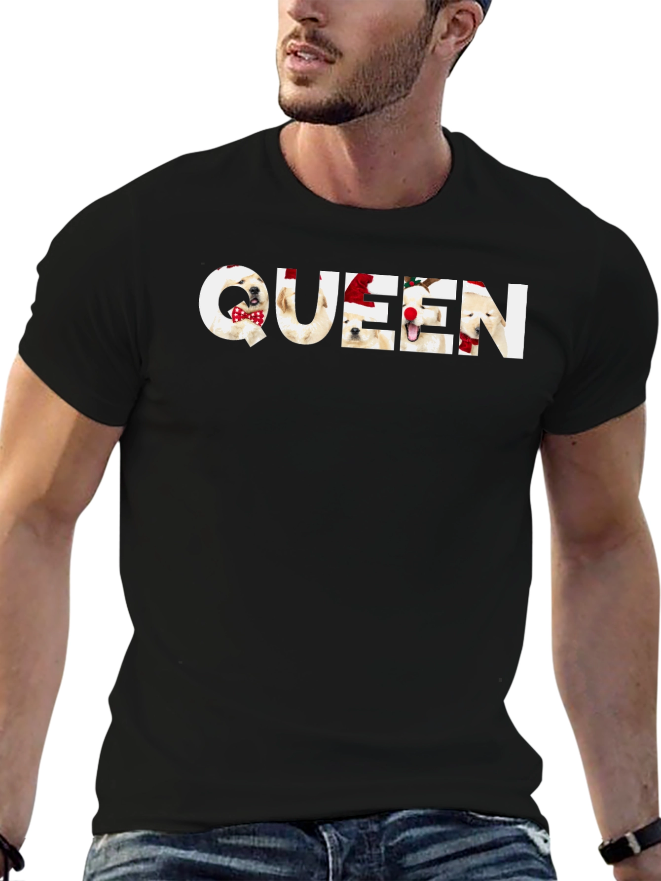 Queen Dog Christmas Graphic Tee