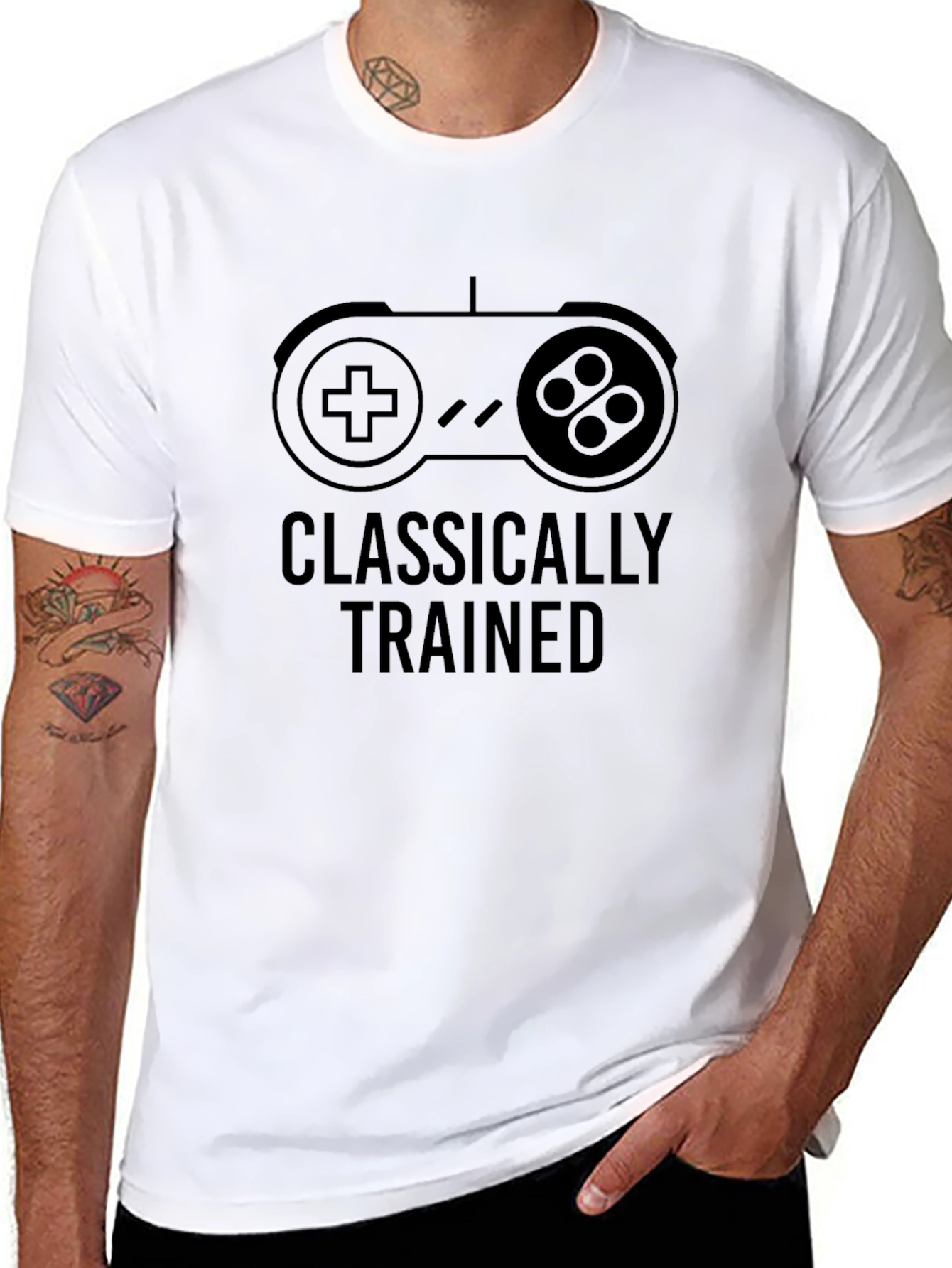 Classically Trained Gamer Black T-Shirt